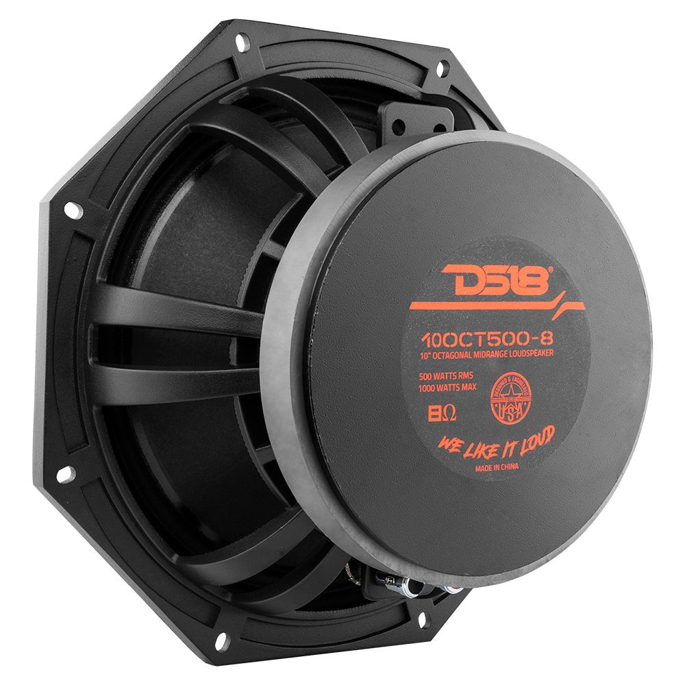 DS18 Octagonal 10" Mid-Range Loudspeaker 500 Watts Rms 8-Ohm