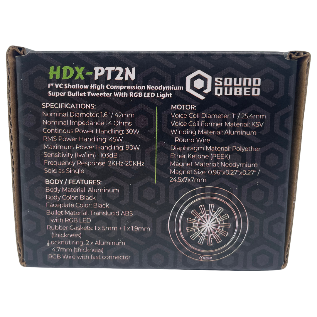 SoundQubed HDX HDX-PT2N Car Audio Tweeter