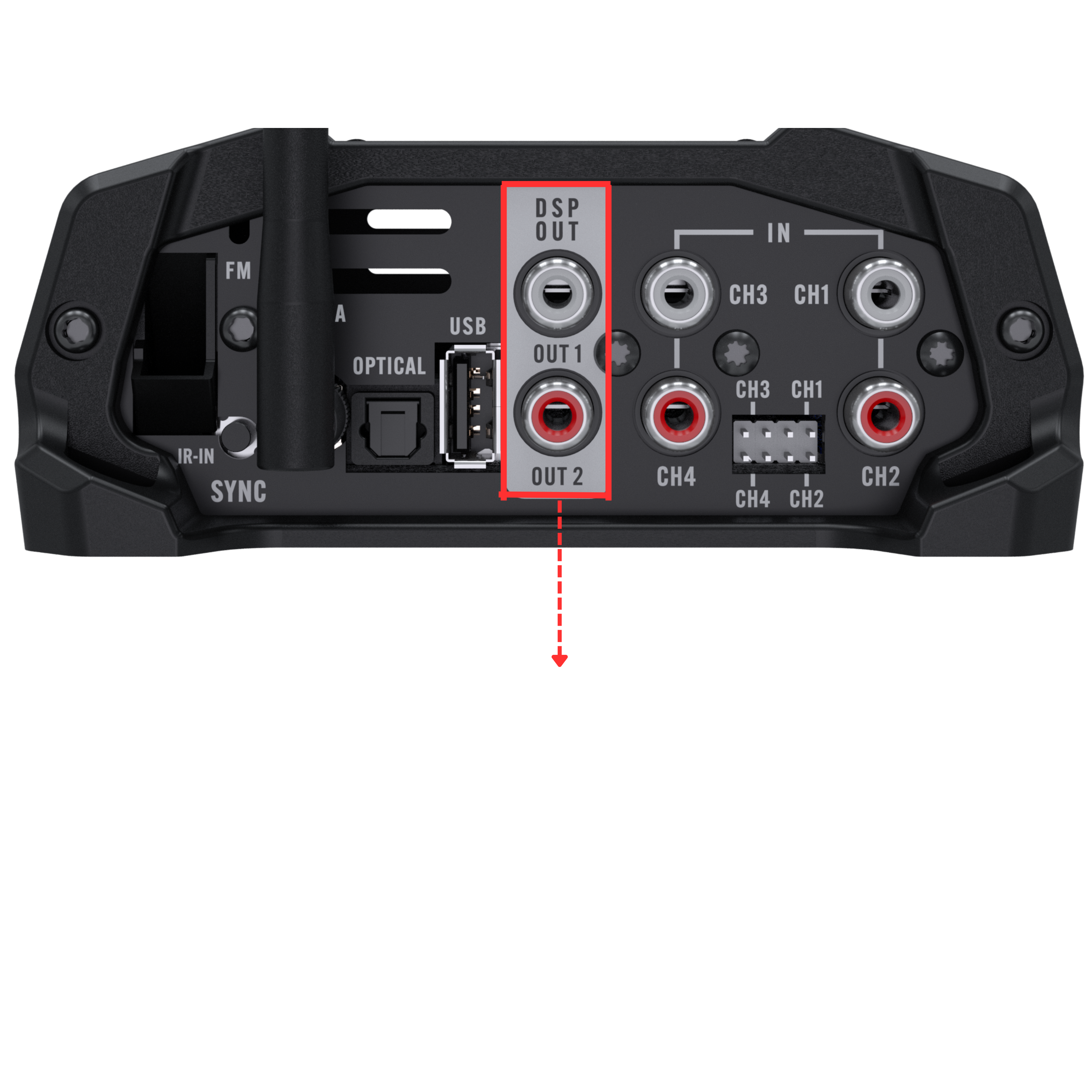 Stetsom High Line DSPLAYER 400.4, Car Audio Amplifier with DSP, Bluetooth, FM Radio, Multiple Audio Inputs, Mobile App C
