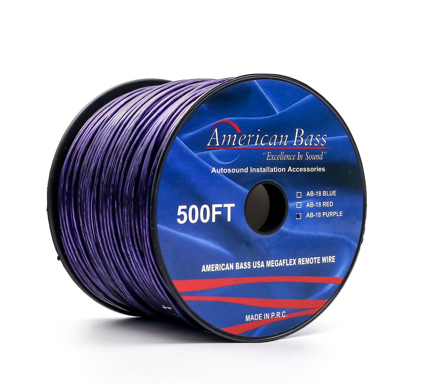 American Bass 18 Gauge Remote Wire, 500ft Spool Speaker