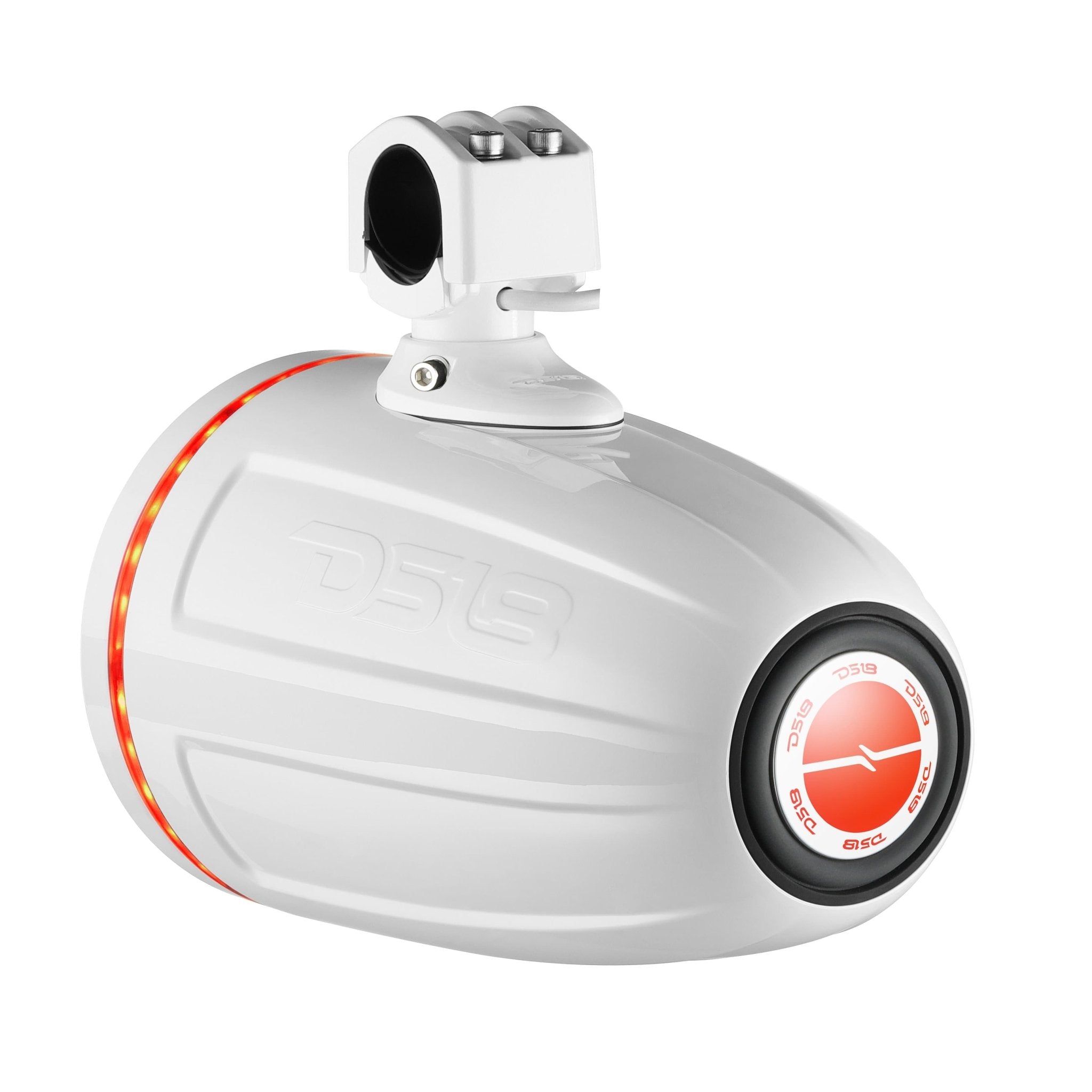 DS18 NXL 8" Neodymium Marine and Powersports Towers with Built-in Passive Radiator, 1" Driver and LED RGB Lights 180 Watts Rms -White