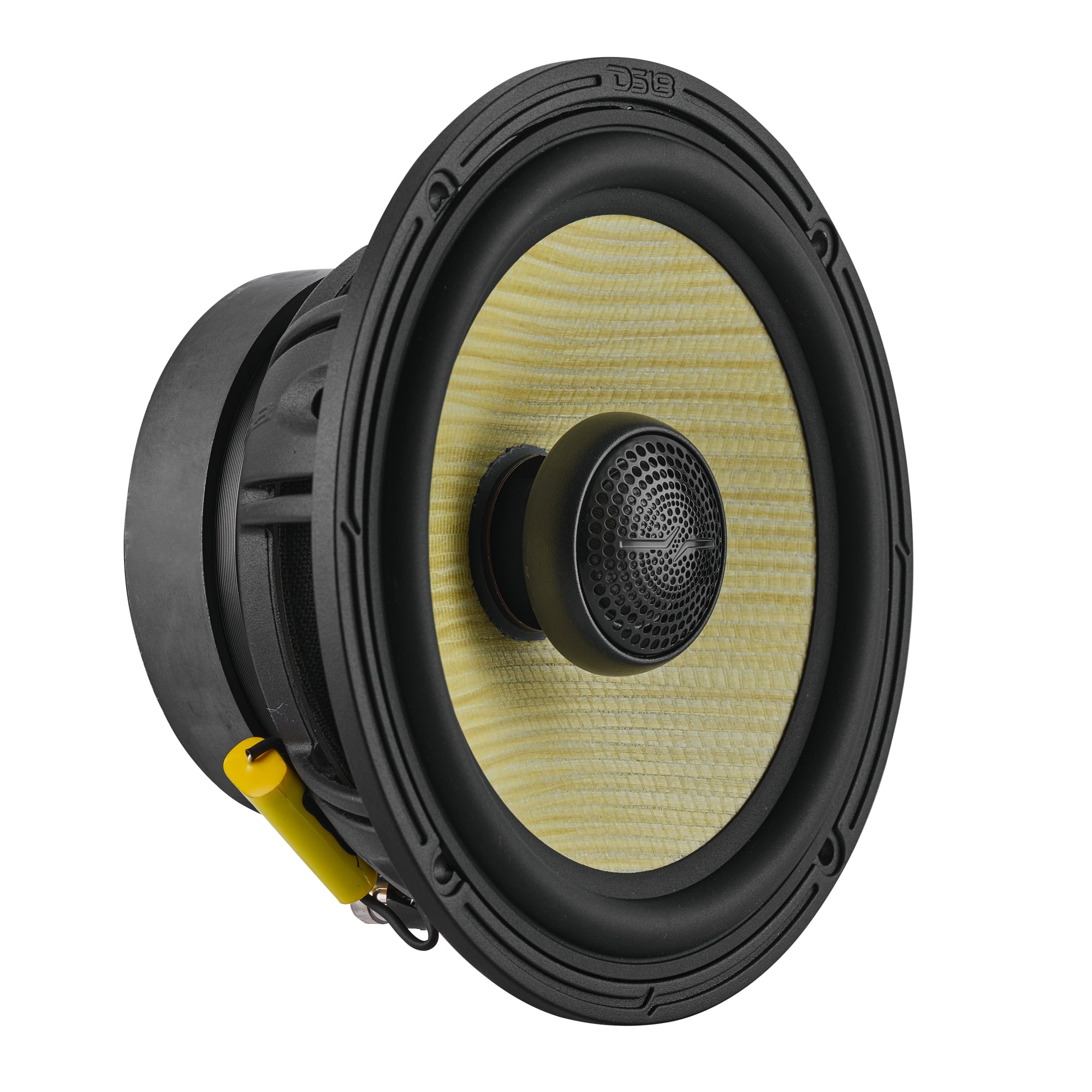 DS18 DXQ 6.5" 2-Way Coaxial Speaker with Yellow Straw and Composite Foam Cone | 150W RMS 4-Ohm