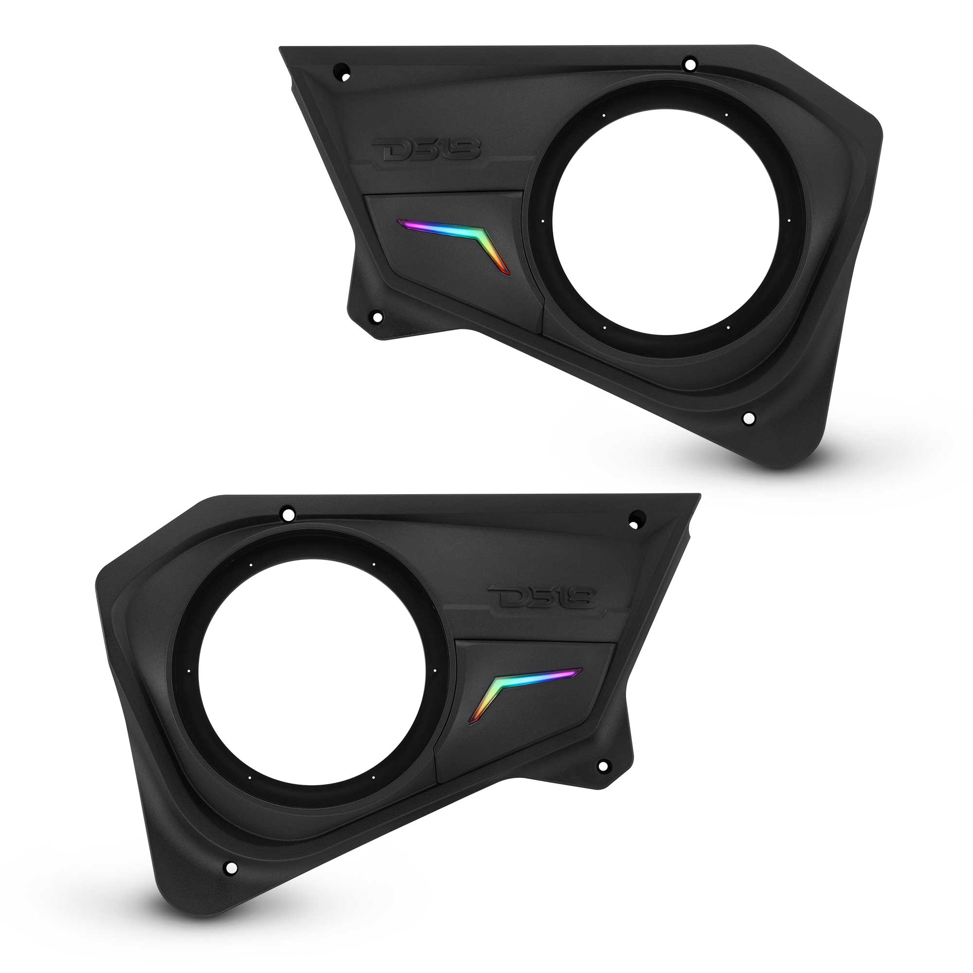 DS18 RZR-PROBD8 Polaris RZR Rear Door Panels for 8" Speakers with Digital LED Lighting