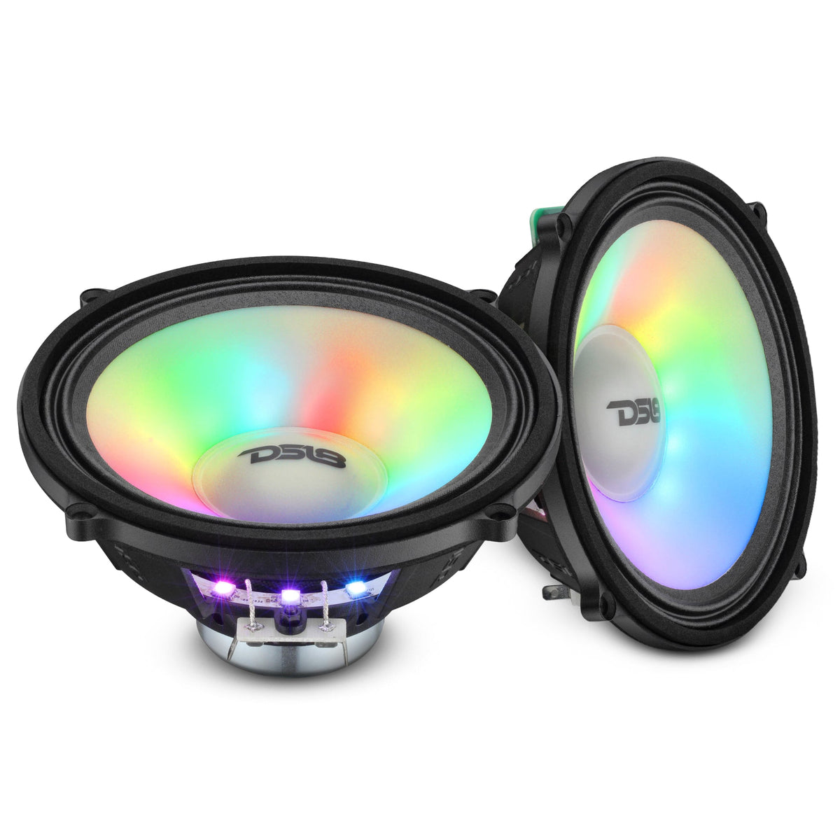 DS18 RZR-PRODS6 Polaris RZR-PRO 2020-Up 6.5" Dashboard Speakers with Digital LED Lighting – 150W RMS, Neodymiu