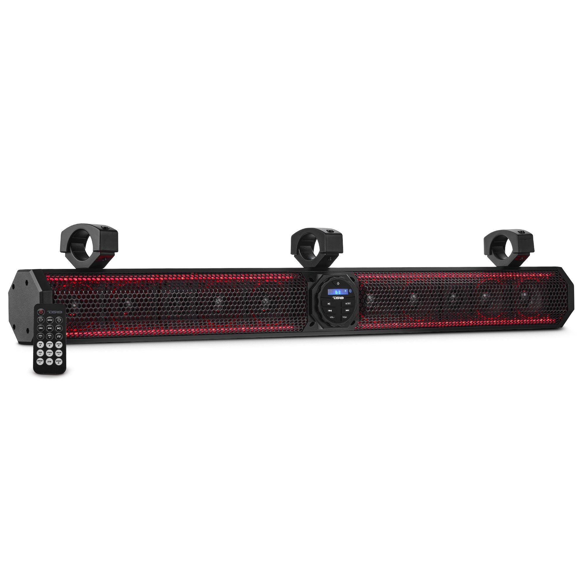 DS18 37" Marine Amplified Soundbar with Bluetooth USB & RGB Lighting 10 Speakers 1200 Watts