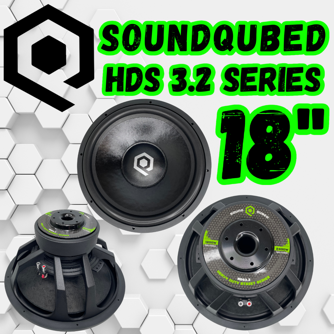 SoundQubed HDS3.2 18" Subwoofer Dual 2/4 Ohm 1200W RMS Car Audio