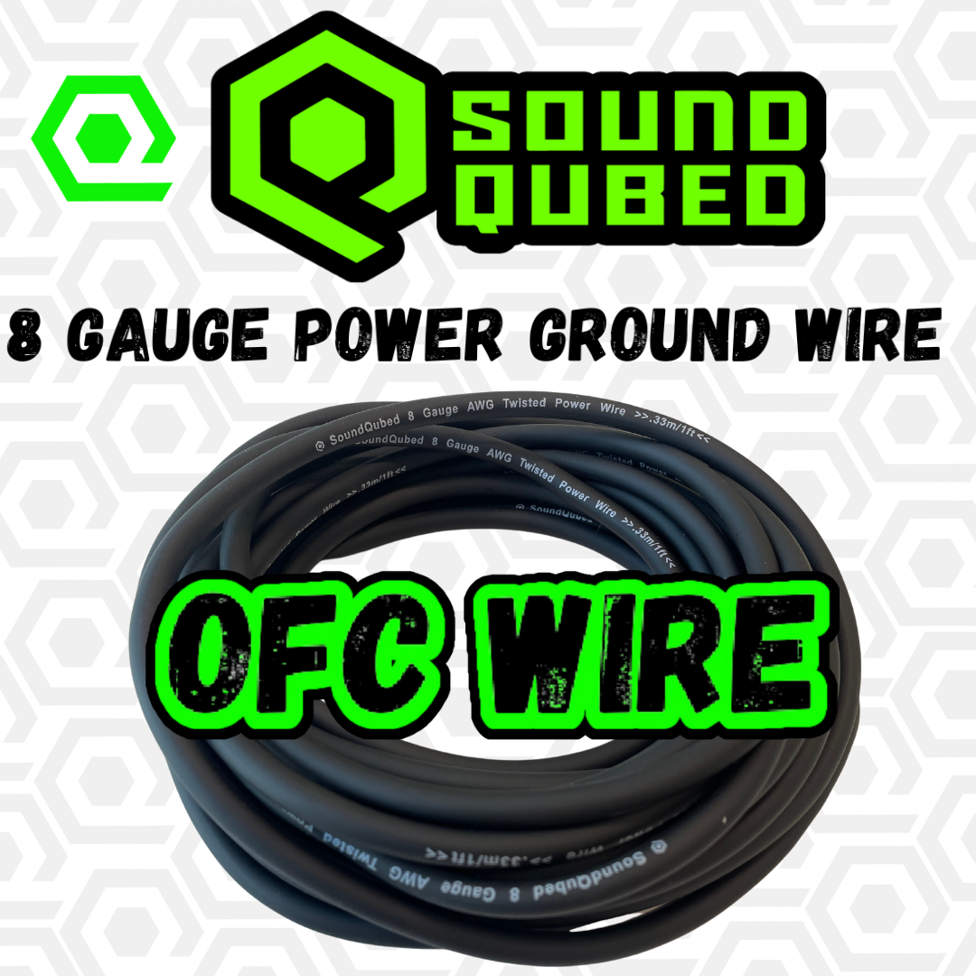 SoundQubed 8 Gauge OFC (Oxygen Free Copper) Power Wire BLACK 250 Ft.