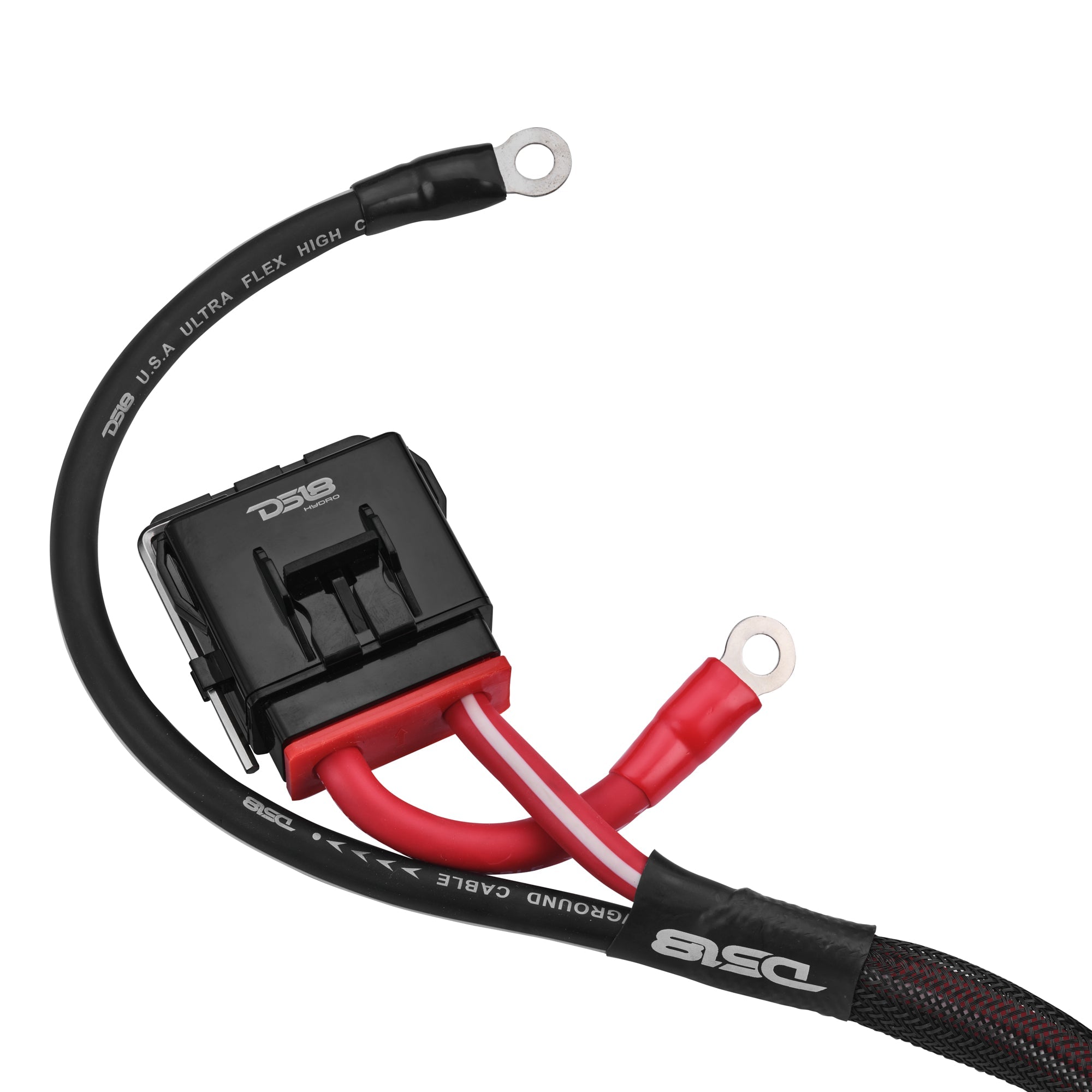 DS18 UTV-KIT4-2DR UTV 4-Gauge Power Harness Kit – 8ft Power & Ground Cables with Water-Resistant Fuse Holder f — view 2 of 3