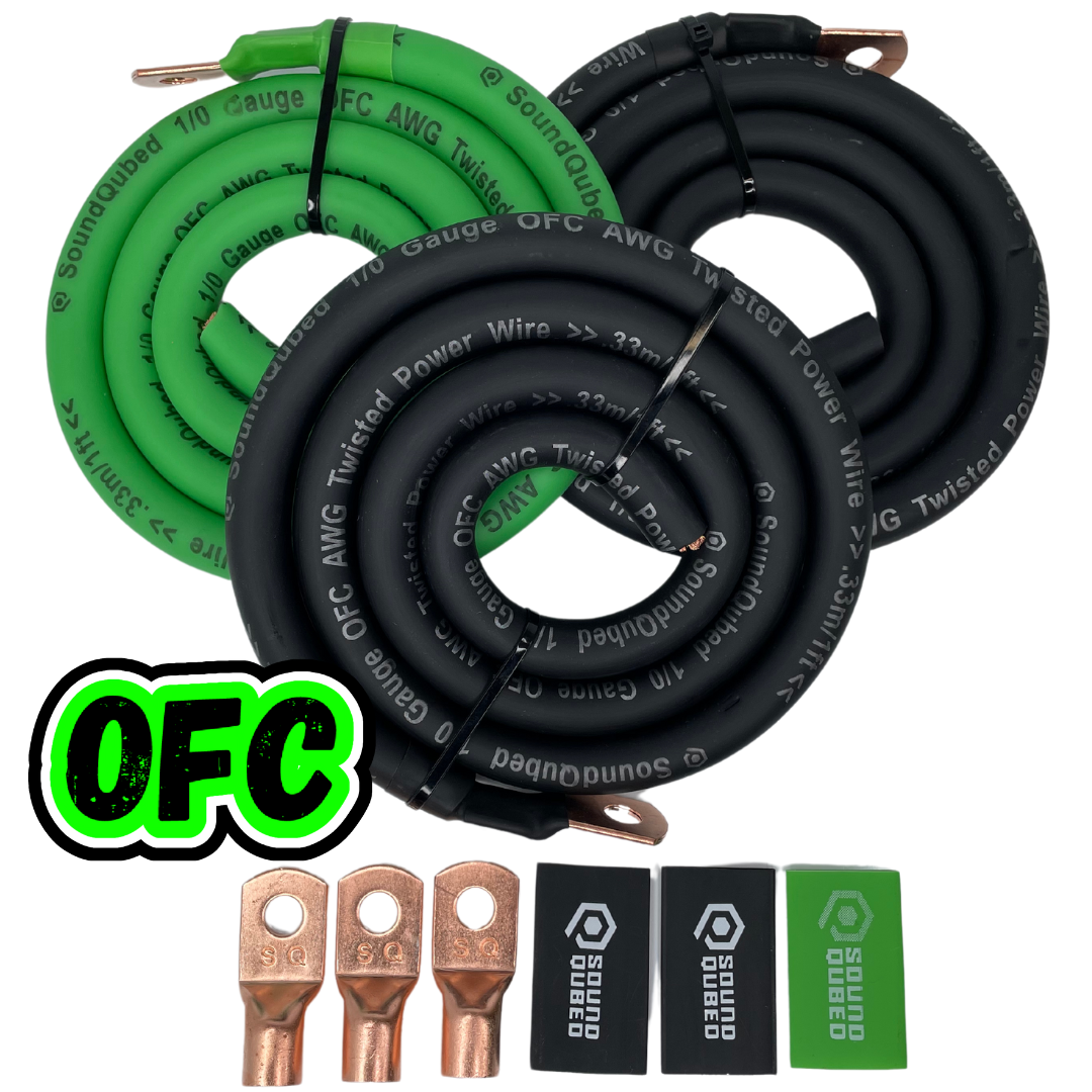 SoundQubed 1/0 Gauge Big 3 Upgrade Kit - OFC wire