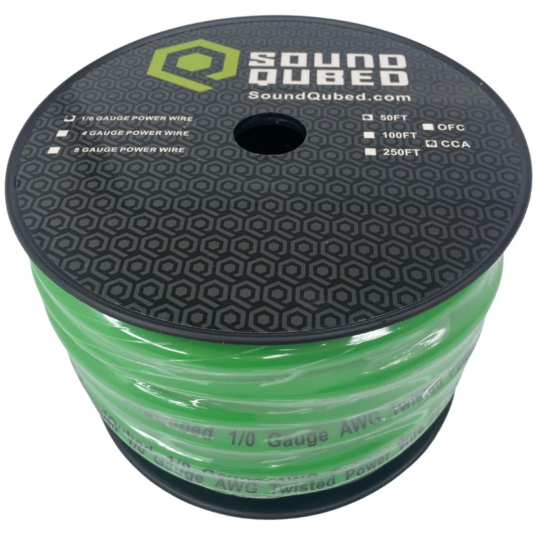 SoundQubed 1/0 Power and Ground Wire (50ft spool)