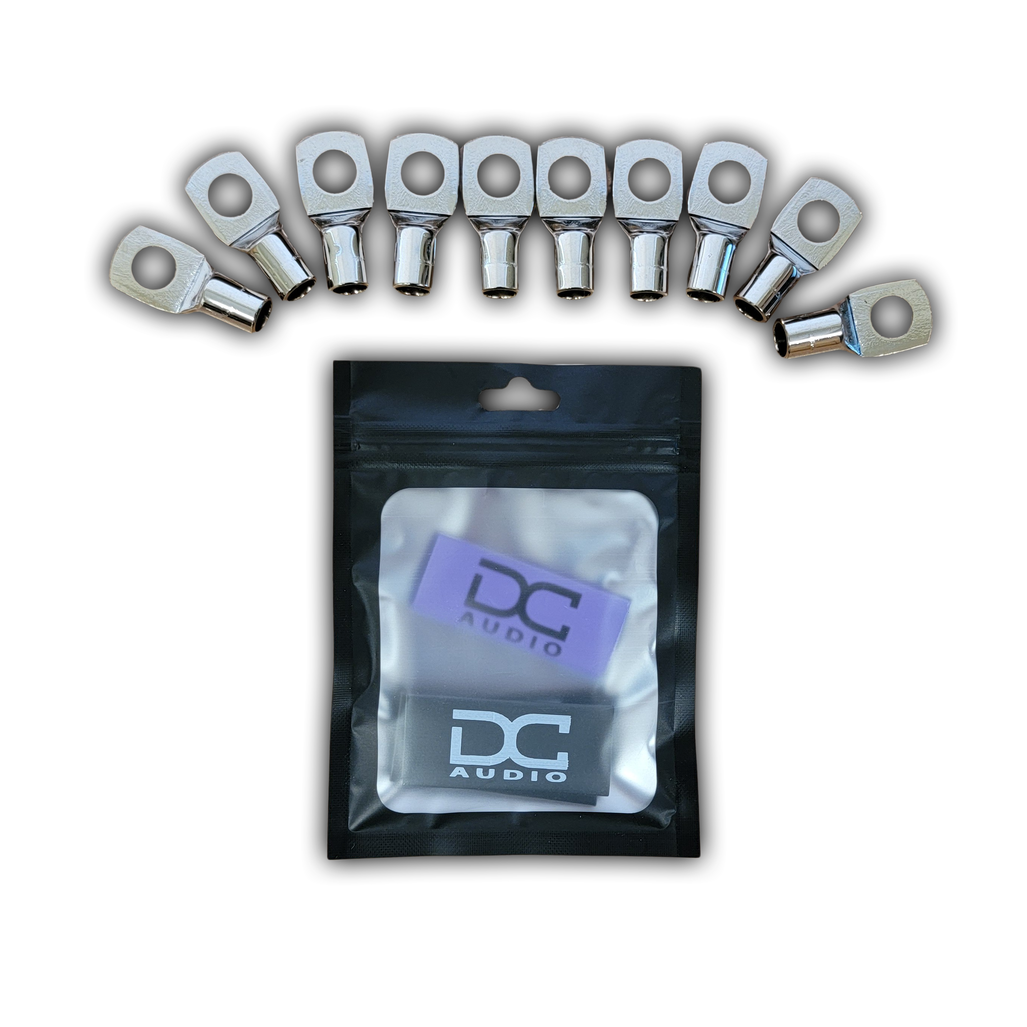 DC Audio 4 AWG 10mm Ring Terminals w/ Heat Shrink (10-Pack)
