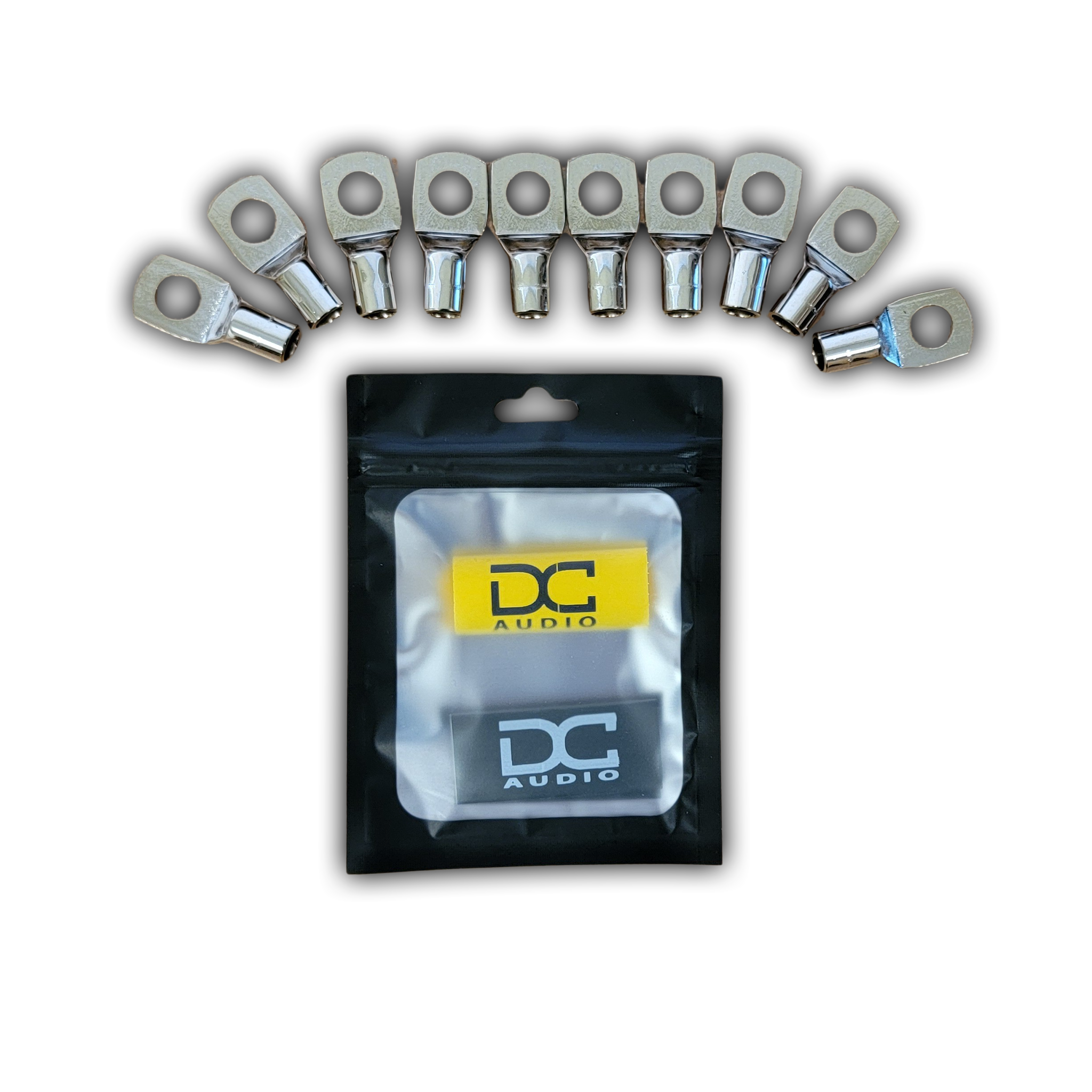 DC Audio 4 AWG 10mm Ring Terminals w/ Heat Shrink (10-Pack)