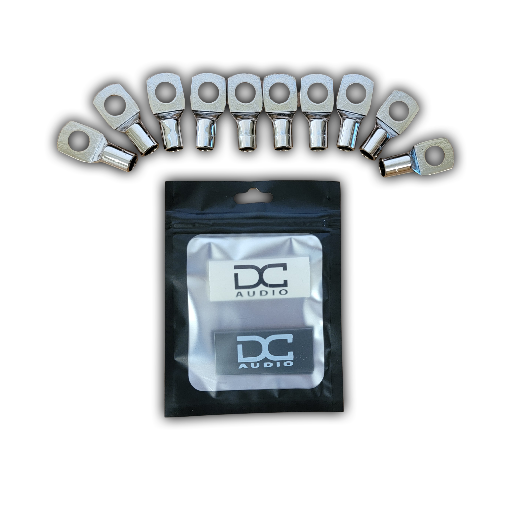 DC Audio 4 AWG 10mm Ring Terminals w/ Heat Shrink (10-Pack)