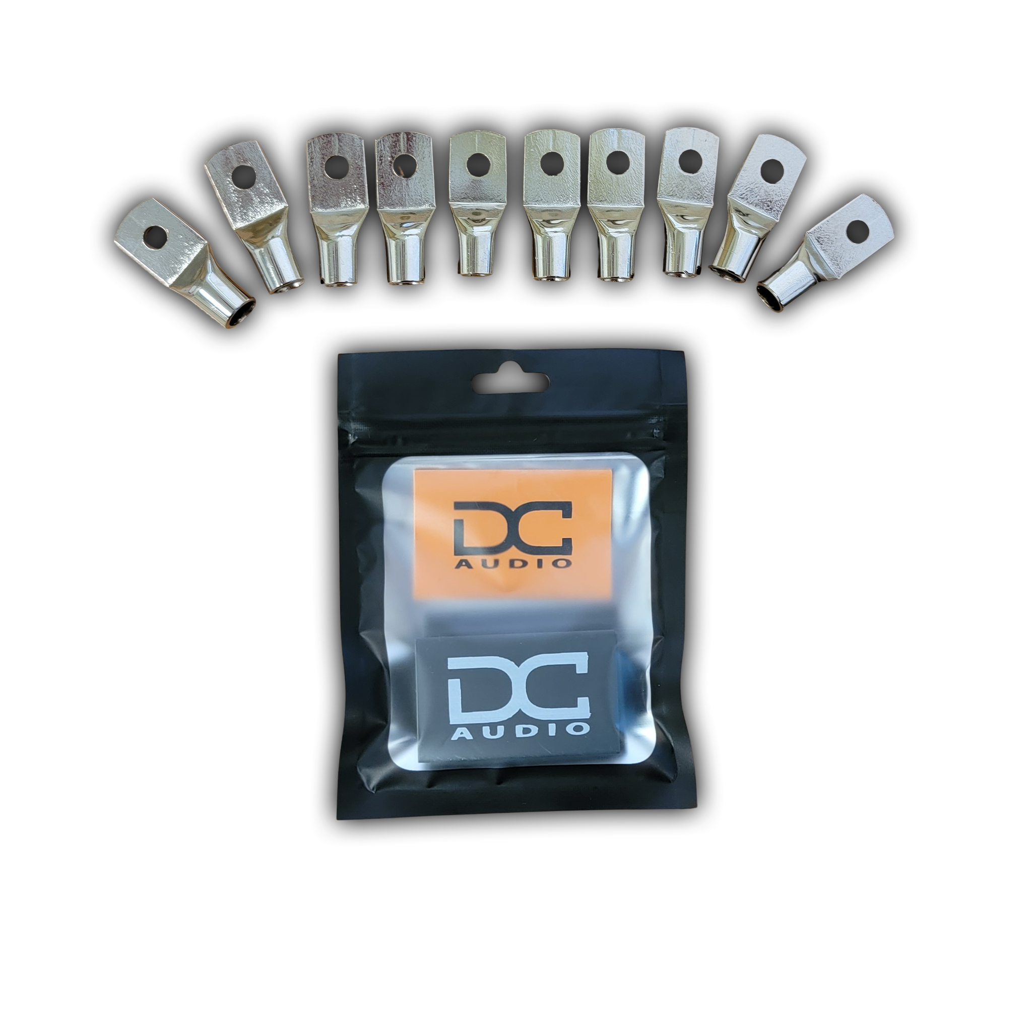 DC Audio 4 AWG 6mm Ring Terminals w/ Heat Shrink (10-Pack)