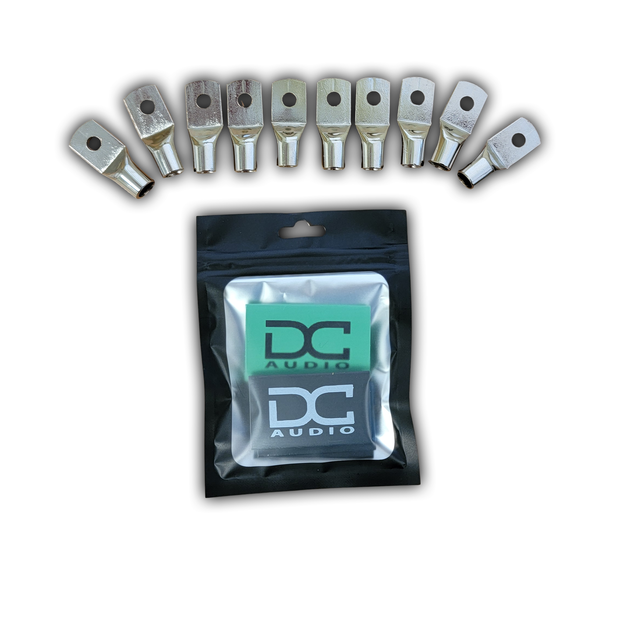 DC Audio 4 AWG 6mm Ring Terminals w/ Heat Shrink (10-Pack)