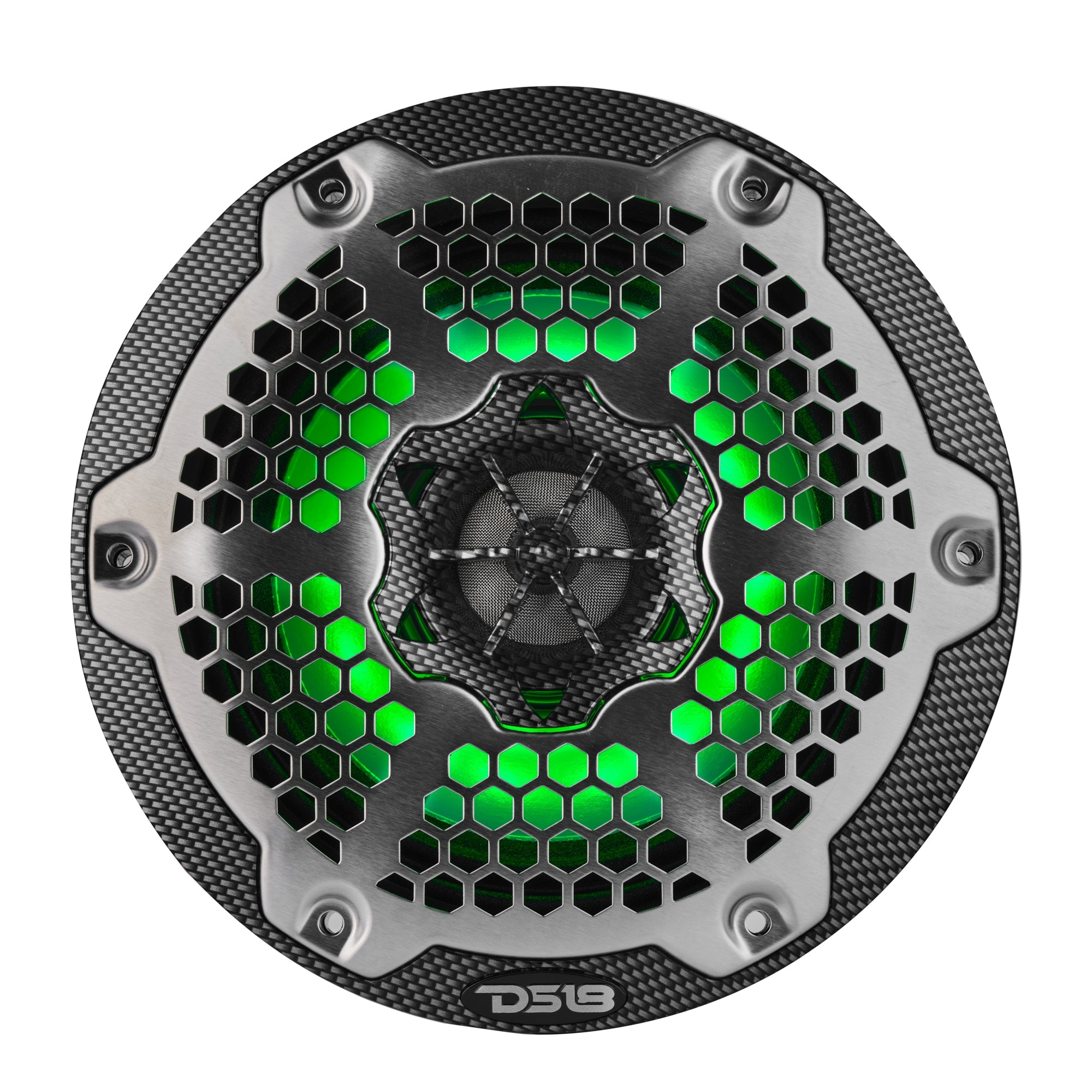 DS18 6.5” Marine 2-Way Hybrid Speaker with RGB LED, Compression Driver and Neodymium Magnet | 250W RMS 4-Ohm
