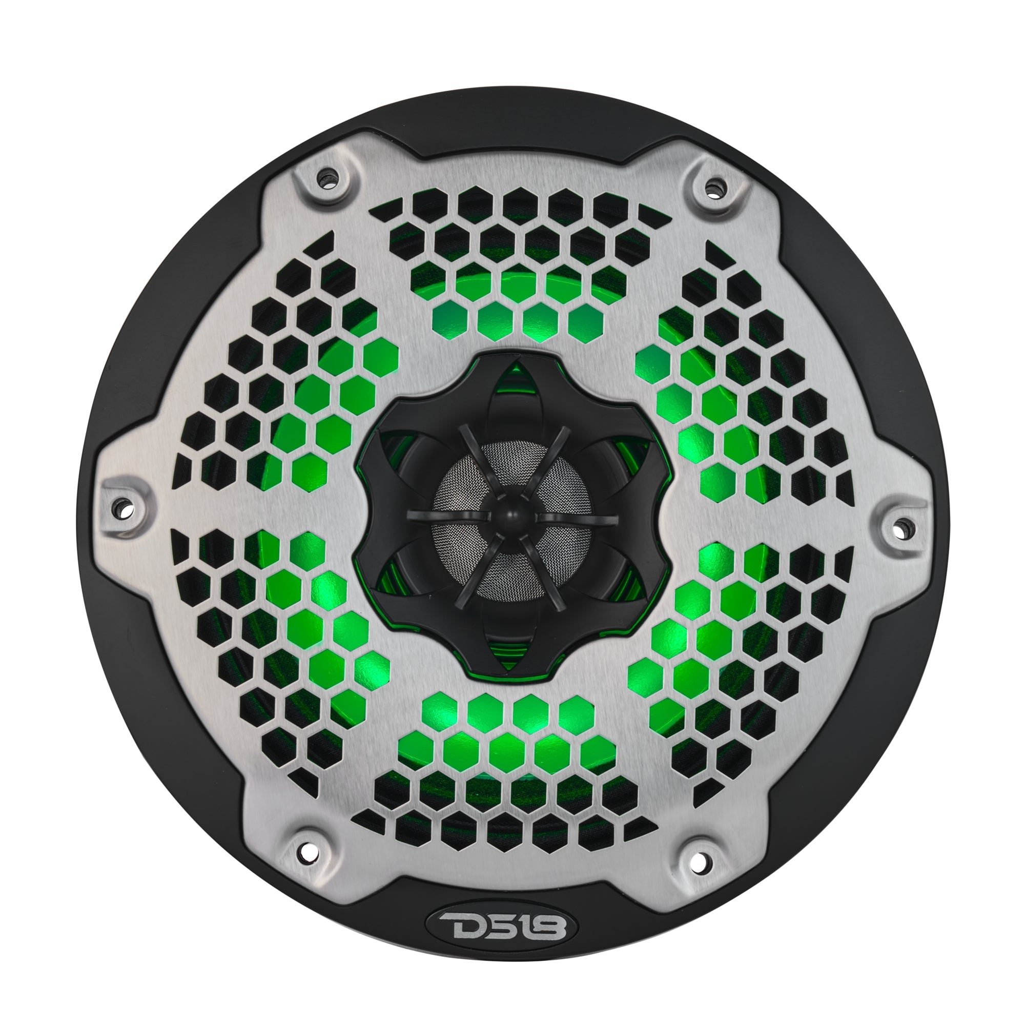 DS18 6.5” Marine 2-Way Hybrid Speaker with RGB LED, Compression Driver and Neodymium Magnet | 250W RMS 4-Ohm
