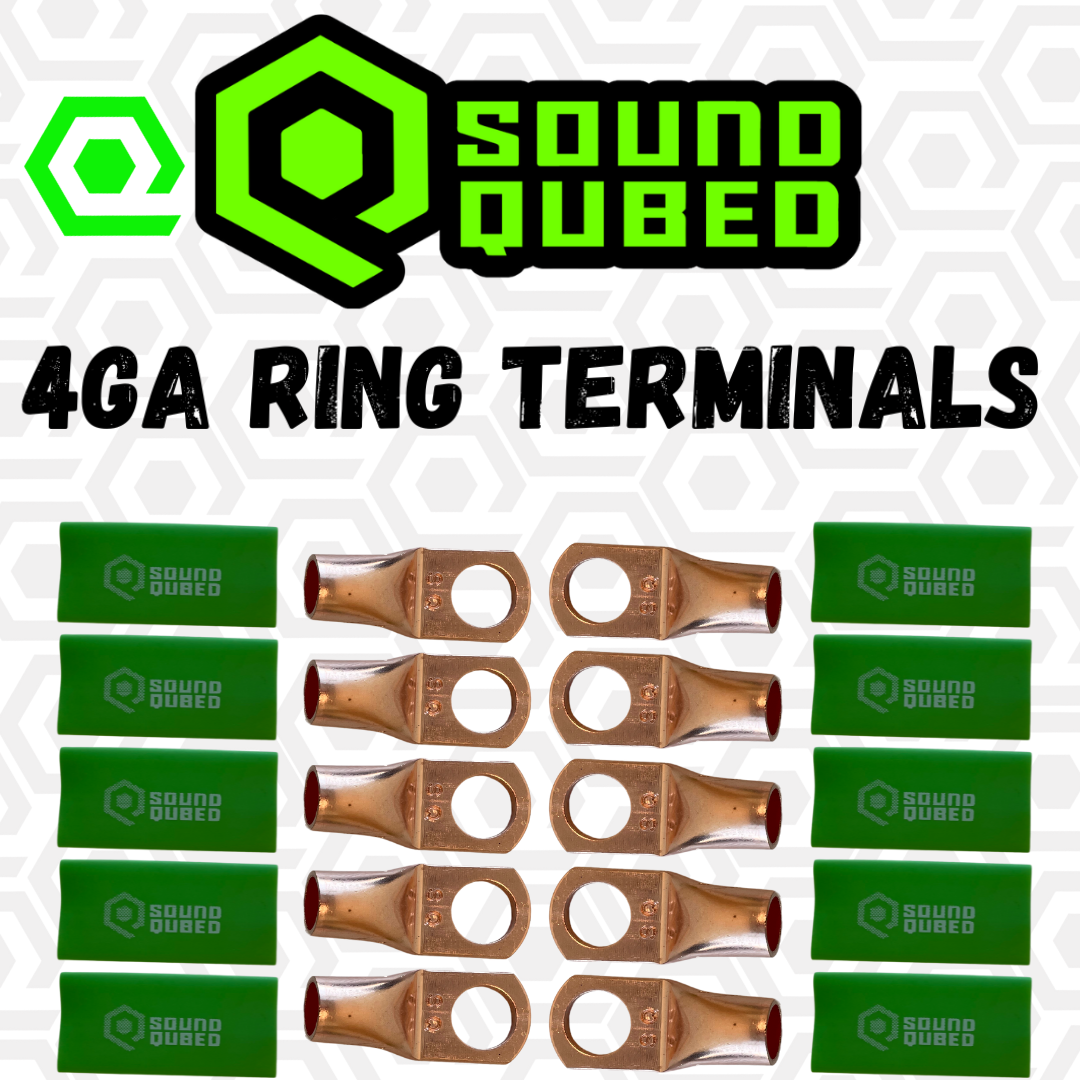 SoundQubed 4 Gauge Ring Terminals (3/8" hole)
