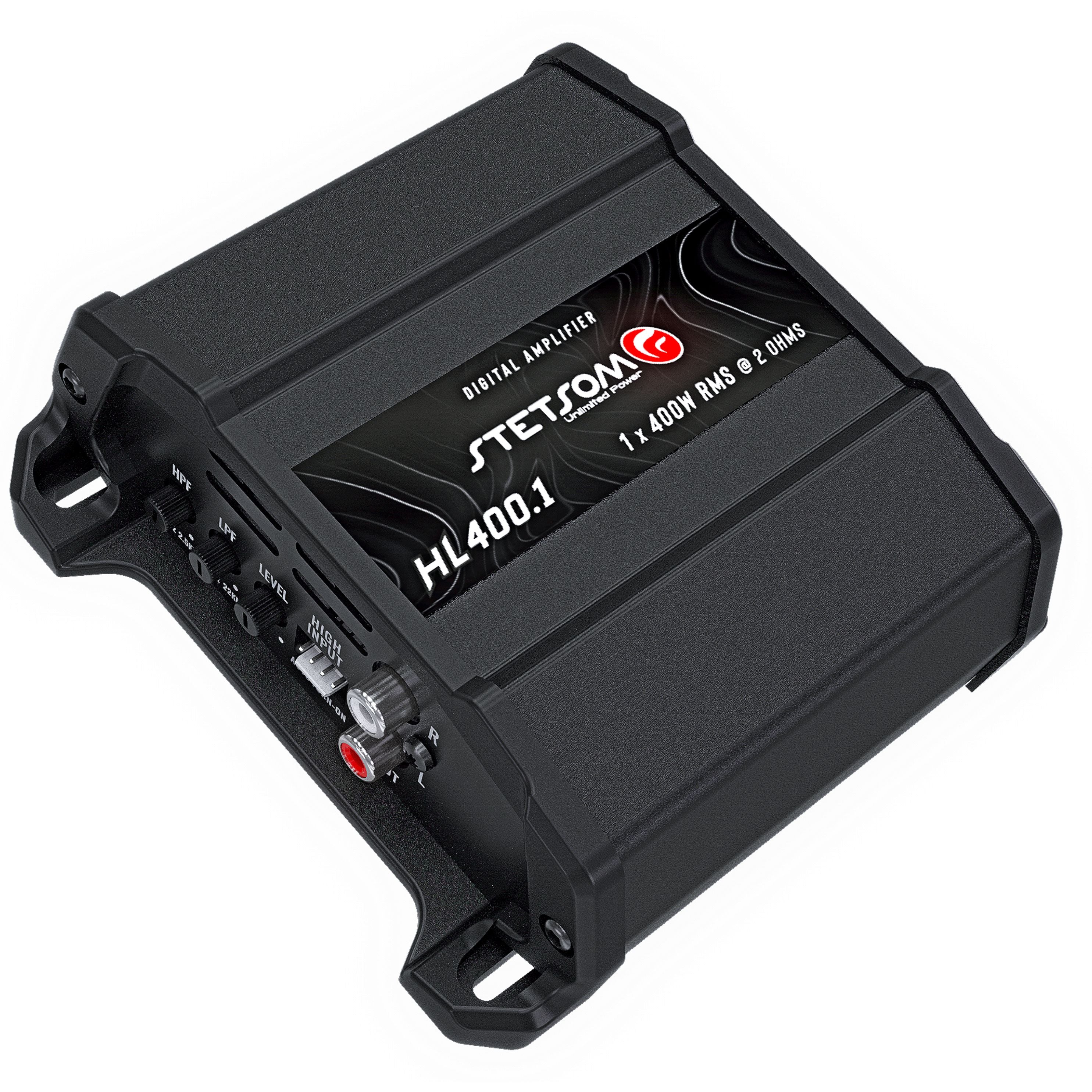 Stetsom HL 400.1 Class D Full Range Amplifier 1 Channel 400 Watts, RCA Input and High Wire Input, Variable Crossover - 2