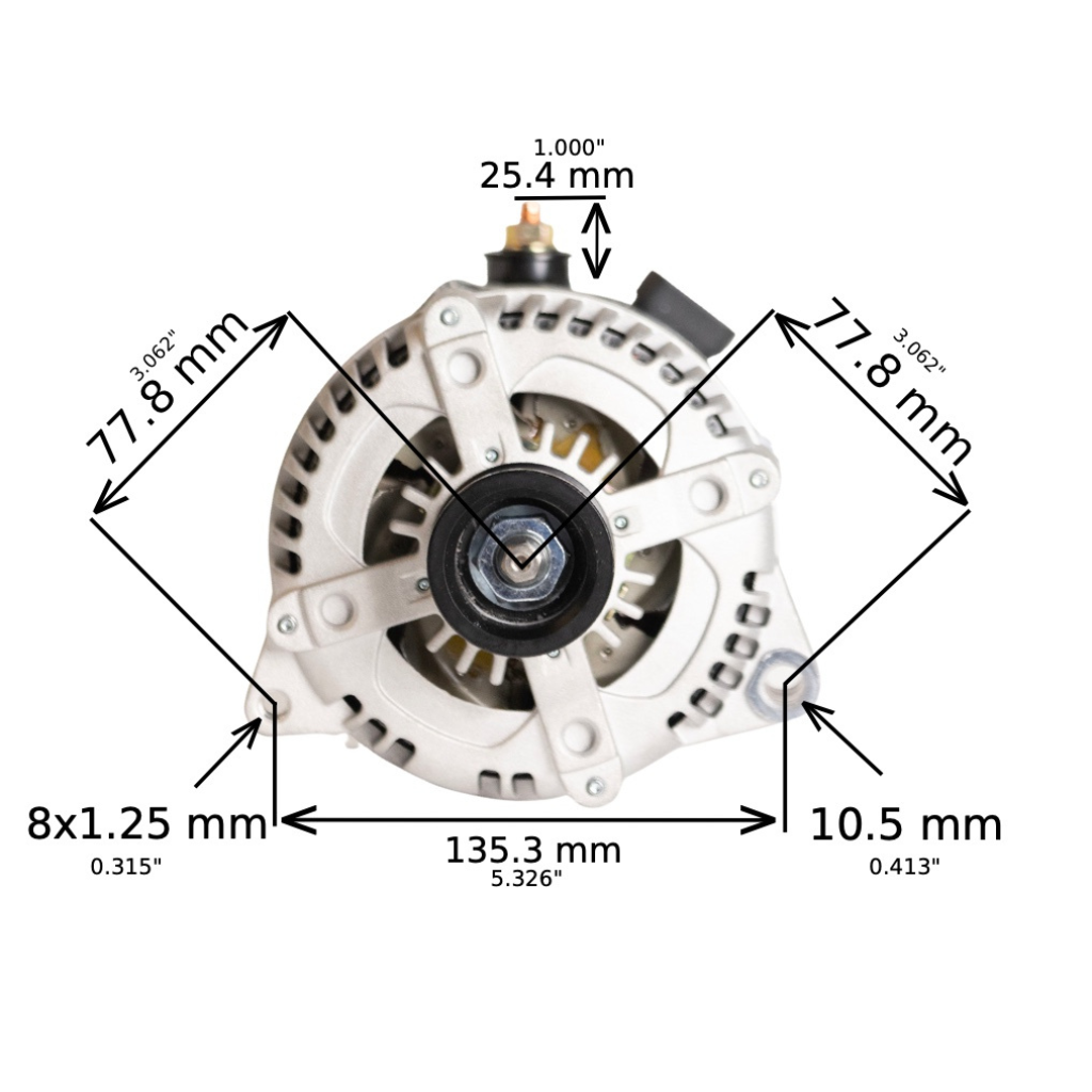 1988-1993 Chevrolet S10 Blazer V6 4.3L cs130 High Output Alternator