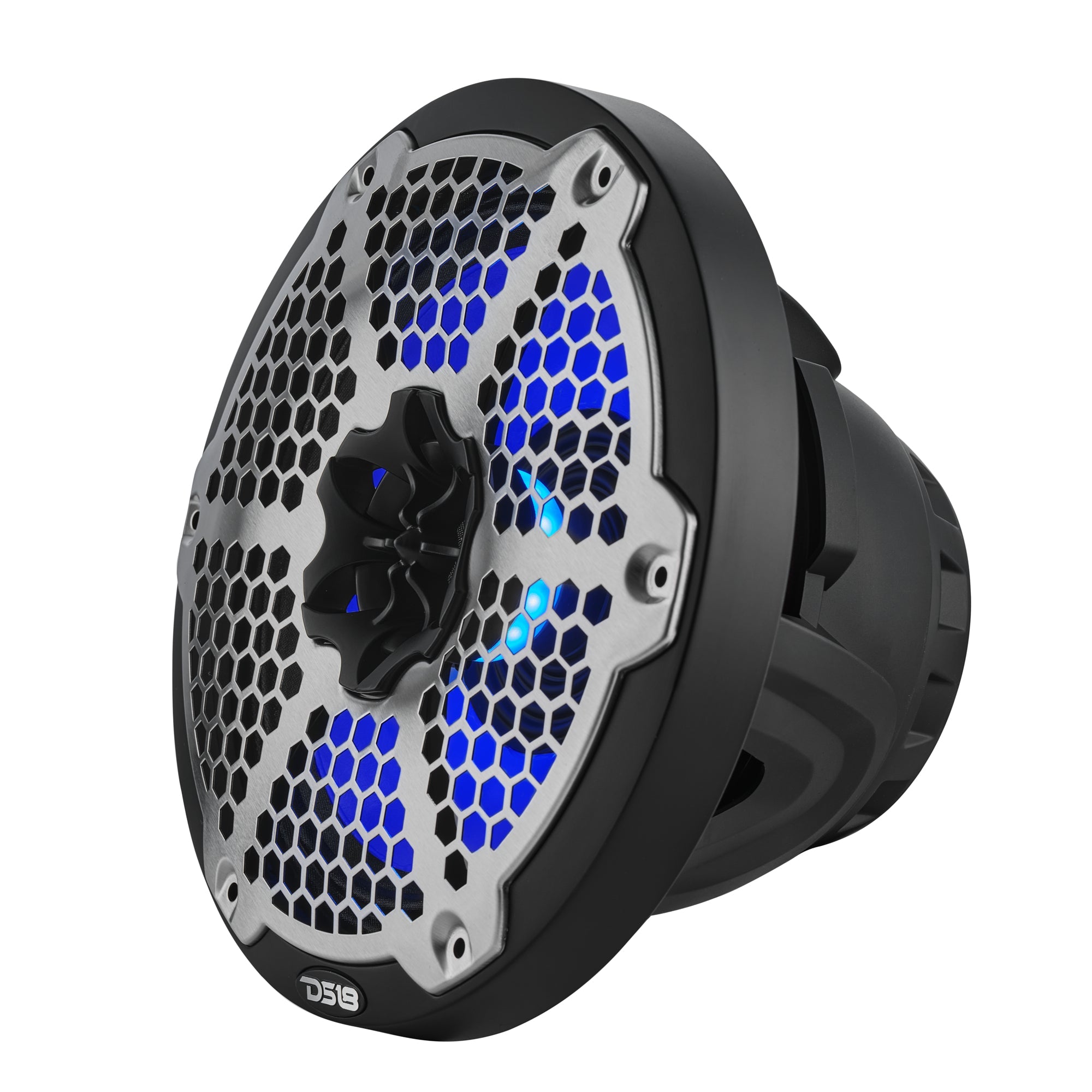 DS18 8” Marine 2-Way Hybrid Speaker with RGB LED, Compression Driver and Neodymium Magnet | 350W RMS 4-Ohm