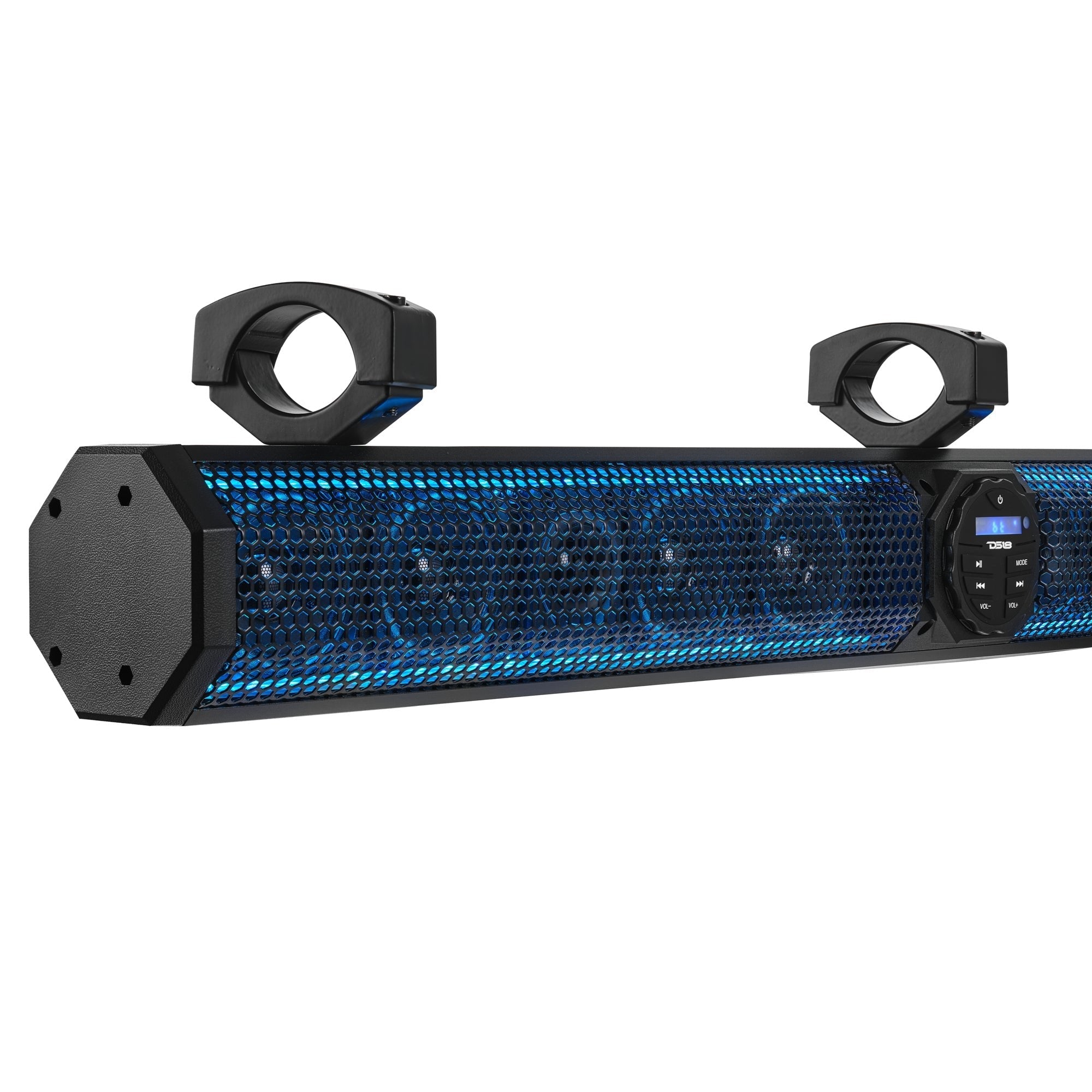 DS18 37" Marine Amplified Soundbar with Bluetooth USB & RGB Lighting 10 Speakers 1200 Watts