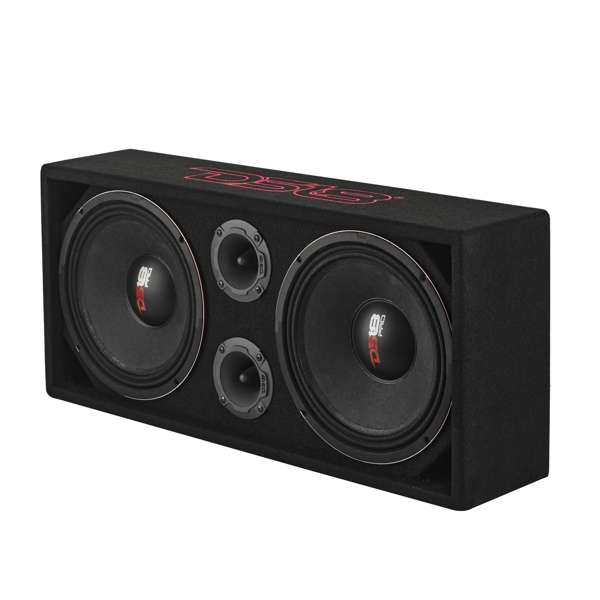 DS18 VOC10LD-PK Loaded Voceteo Enclosure with Dual 10" Mids, Dual 3.78" Tweeters, Amplifier & Speakon Cable — view 5 of 5