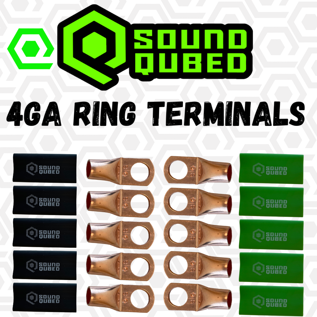 SoundQubed 4 Gauge Ring Terminals (3/8" hole)