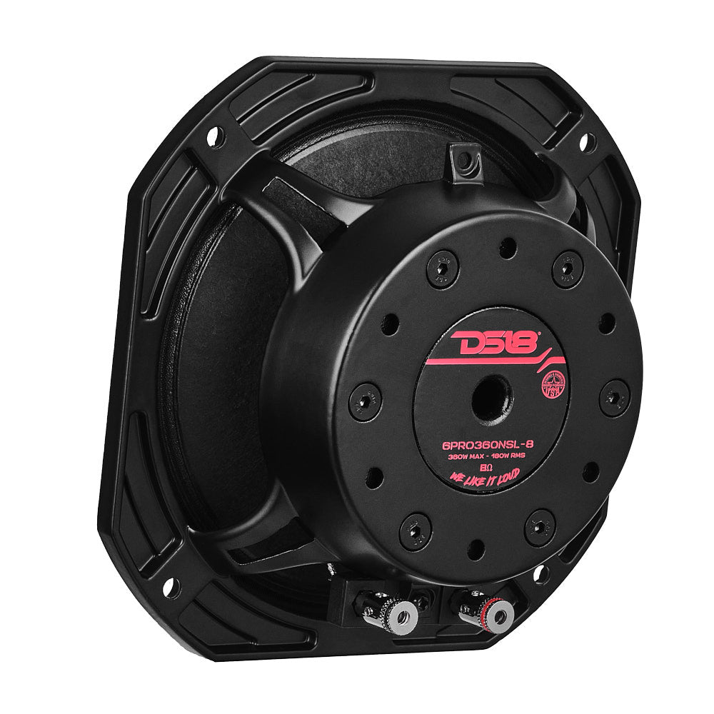 DS18 PRO 6.5” Slim Professional Mid-Range Speaker With Neodymium Magnet 180 Watts Rms 8-Ohm - Recommended for Dome and Diffuser Horn (LA)