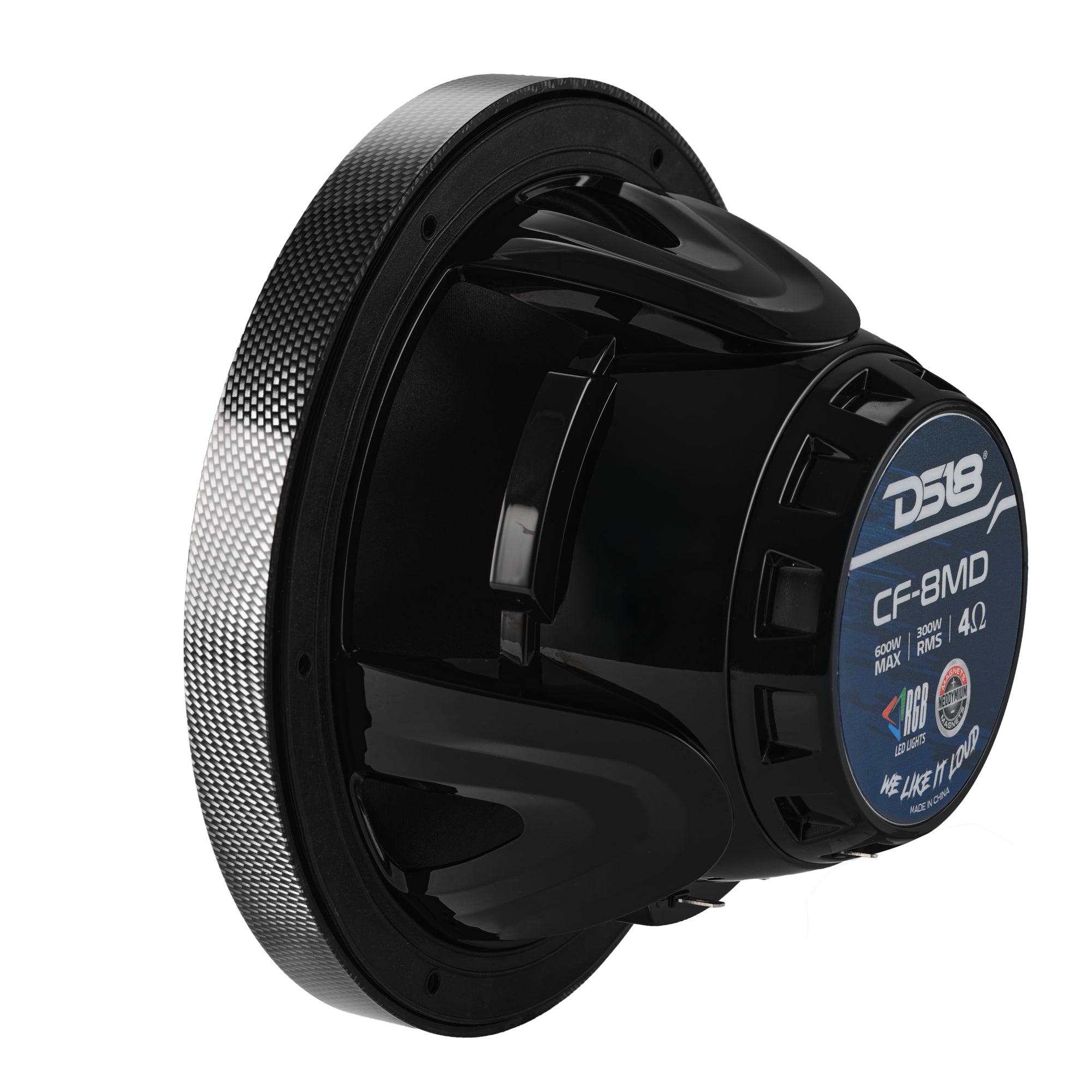 DS18 8” Marine 2-Way Hybrid Speaker with RGB LED, Compression Driver and Neodymium Magnet | 350W RMS 4-Ohm
