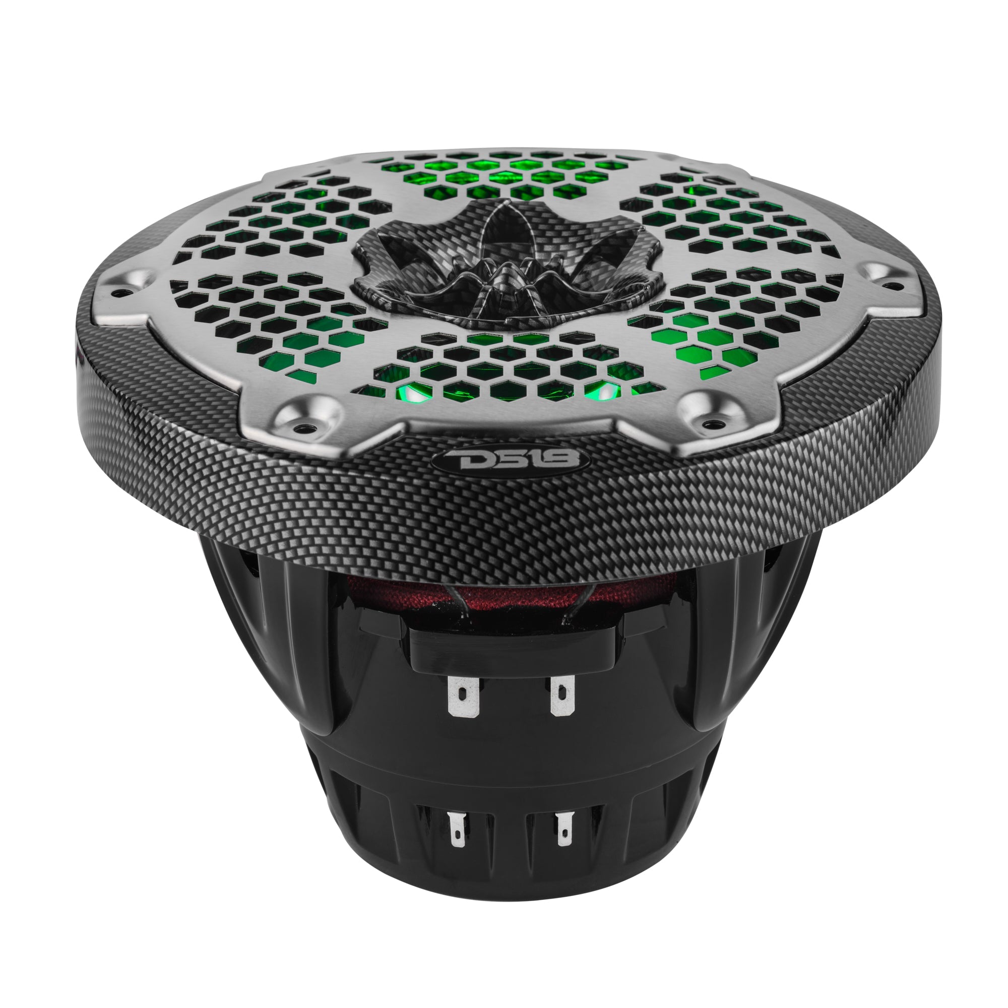 DS18 6.5” Marine 2-Way Hybrid Speaker with RGB LED, Compression Driver and Neodymium Magnet | 250W RMS 4-Ohm