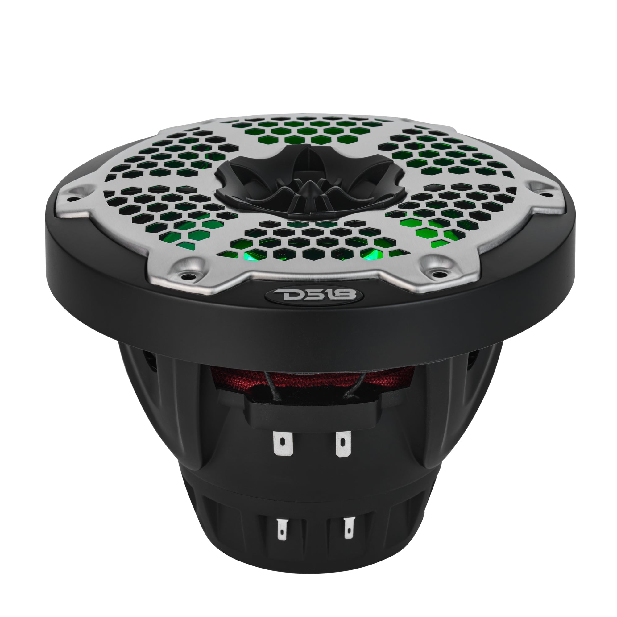 DS18 6.5” Marine 2-Way Hybrid Speaker with RGB LED, Compression Driver and Neodymium Magnet | 250W RMS 4-Ohm