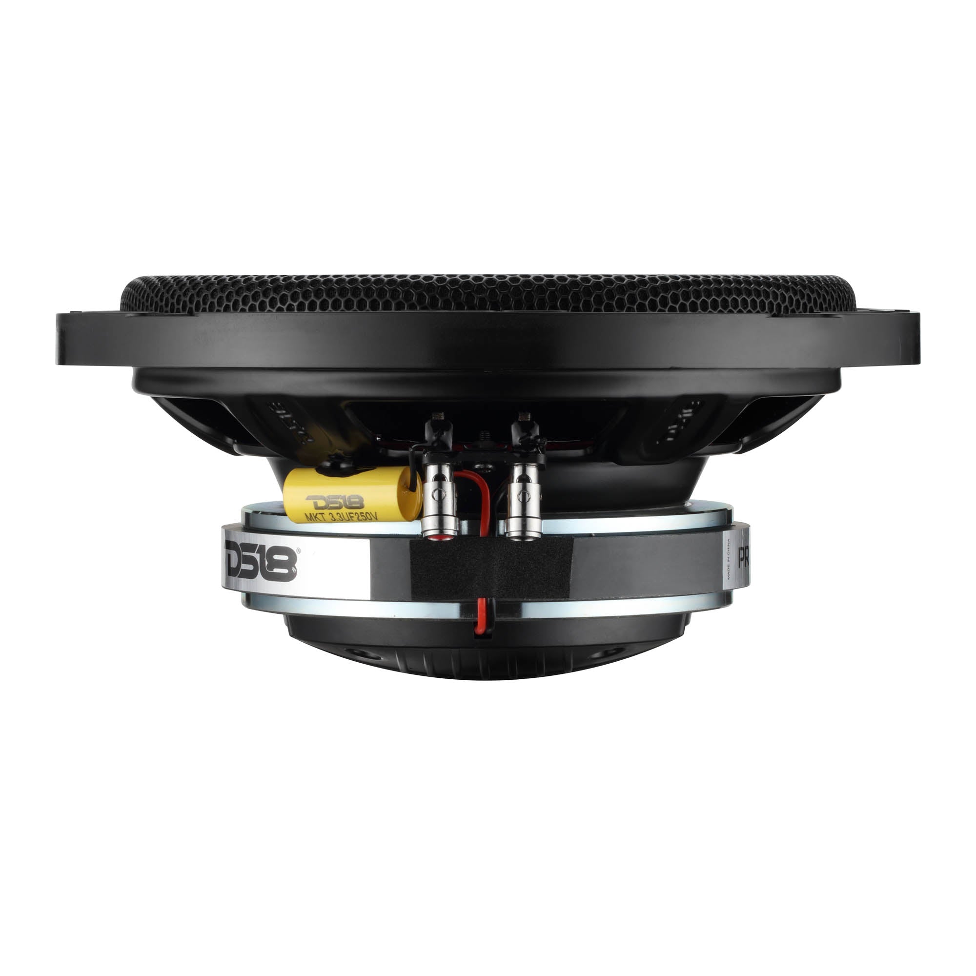 DS18 PRO 8" Shallow Coaxial Hybrid Mid-Range Loudspeaker with Built-in Driver | 200W RMS 4-Ohm