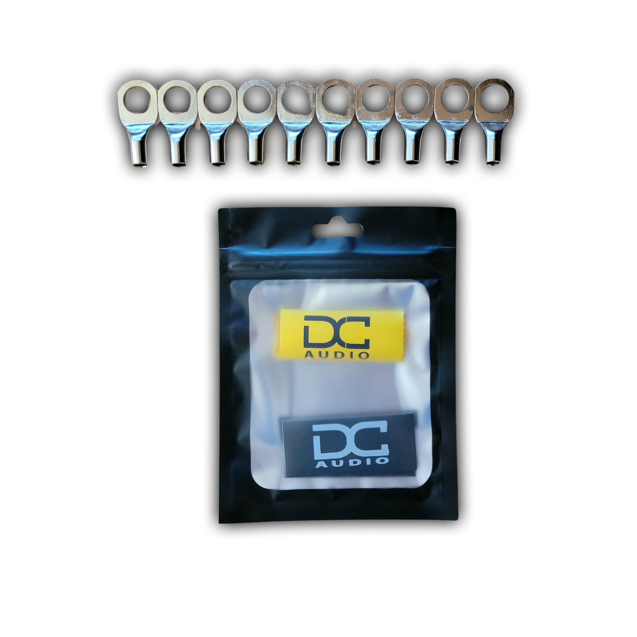 DC Audio 8 AWG 10mm Ring Terminals w/ Heat Shrink (10-Pack)