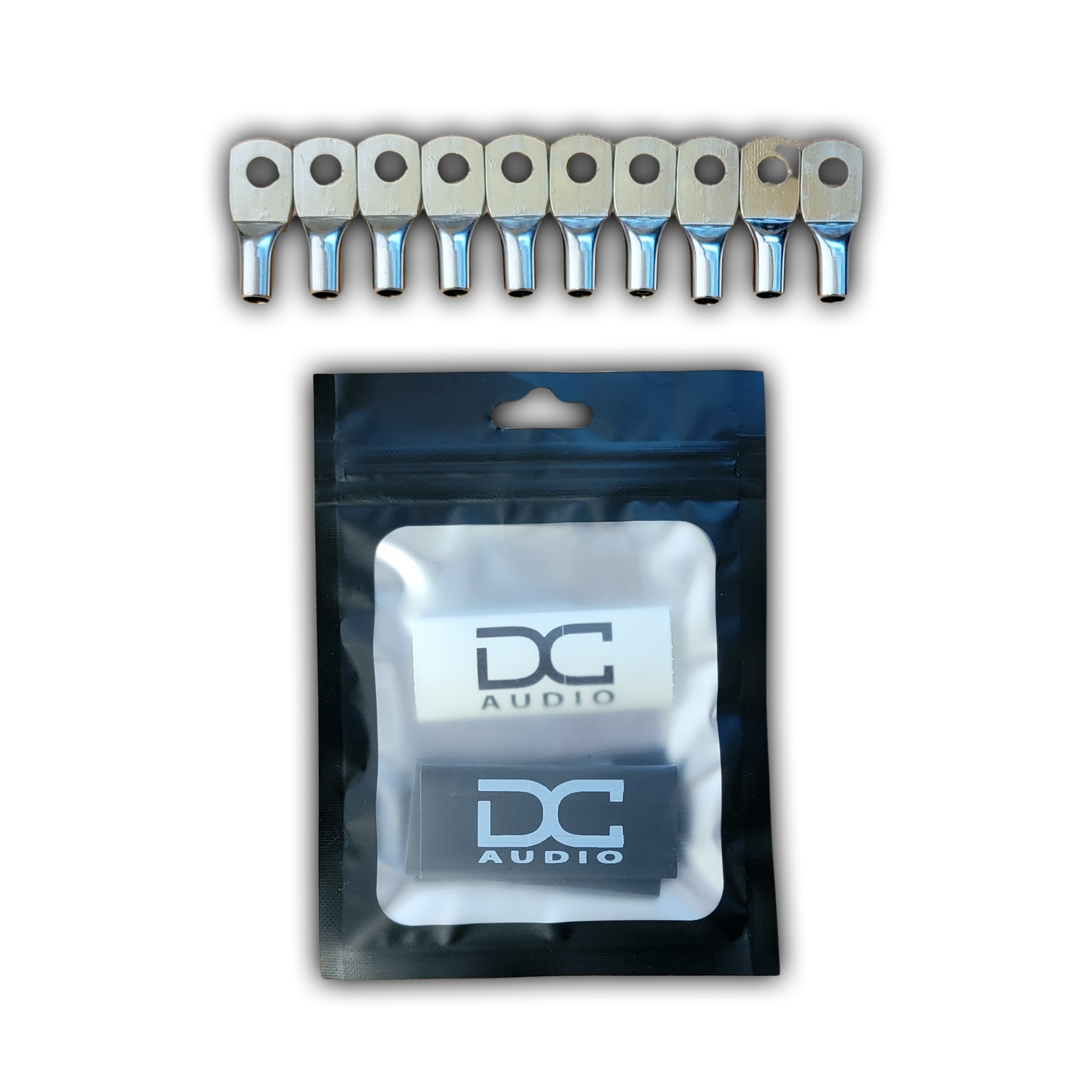 DC Audio 8 AWG 6mm Ring Terminals w/ Heat Shrink (10-Pack)