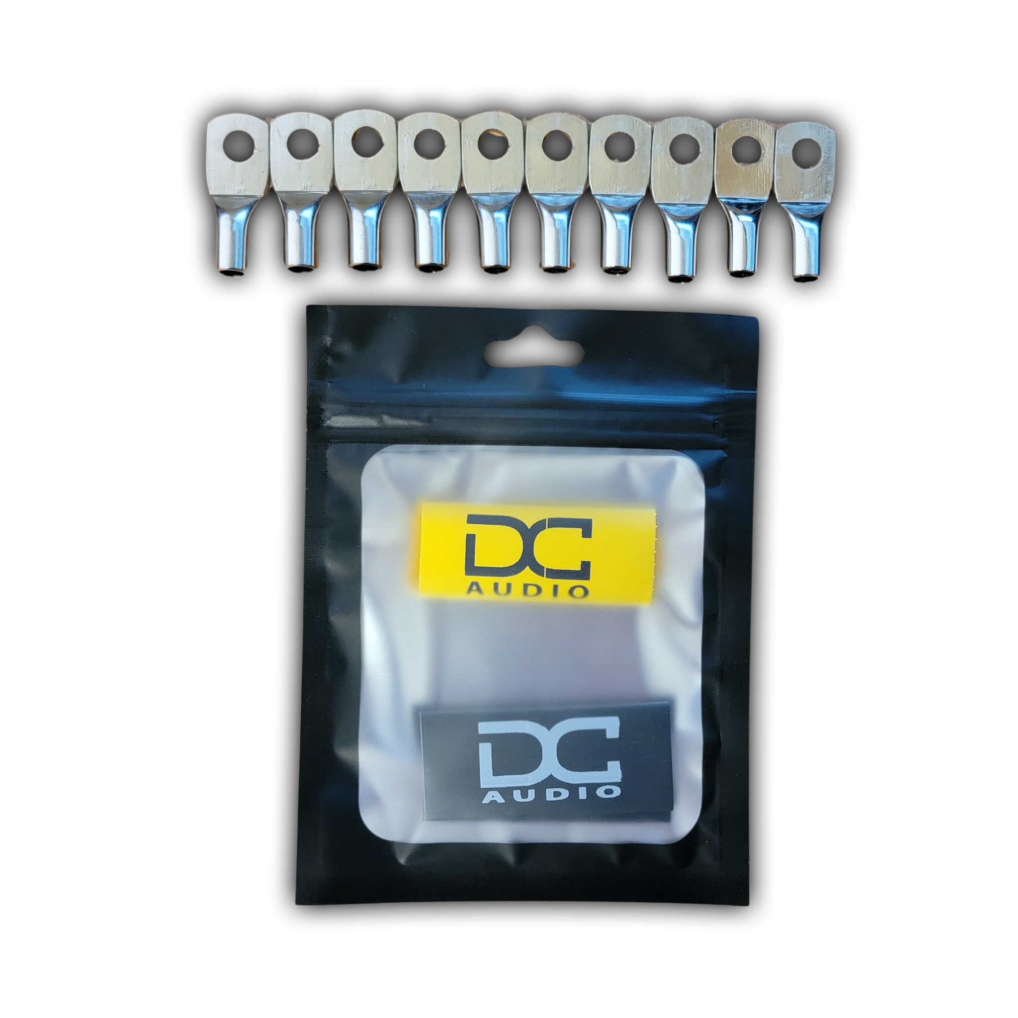DC Audio 8 AWG 6mm Ring Terminals w/ Heat Shrink (10-Pack)