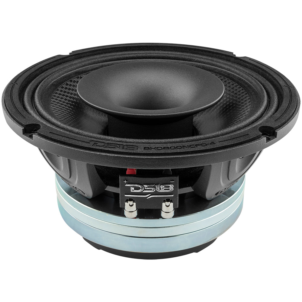 DS18 8" Neodymium Coaxial Hybrid Mid-Bass Water resistant Carbon Fiber Cone Loudspeaker with Built-in Driver 400 Watts Rms 4-Ohm