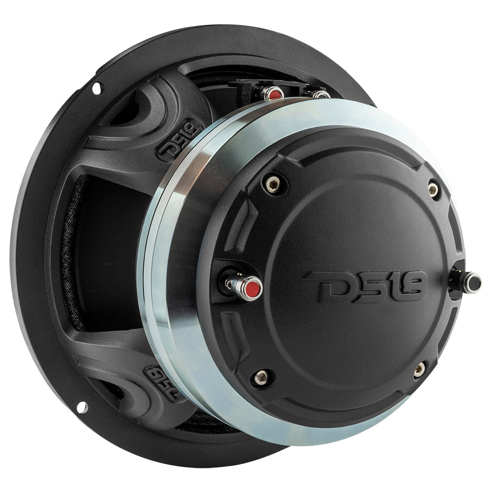 DS18 8" Neodymium Coaxial Hybrid Mid-Bass Water resistant Carbon Fiber Cone Loudspeaker with Built-in Driver 400 Watts Rms 8-Ohm