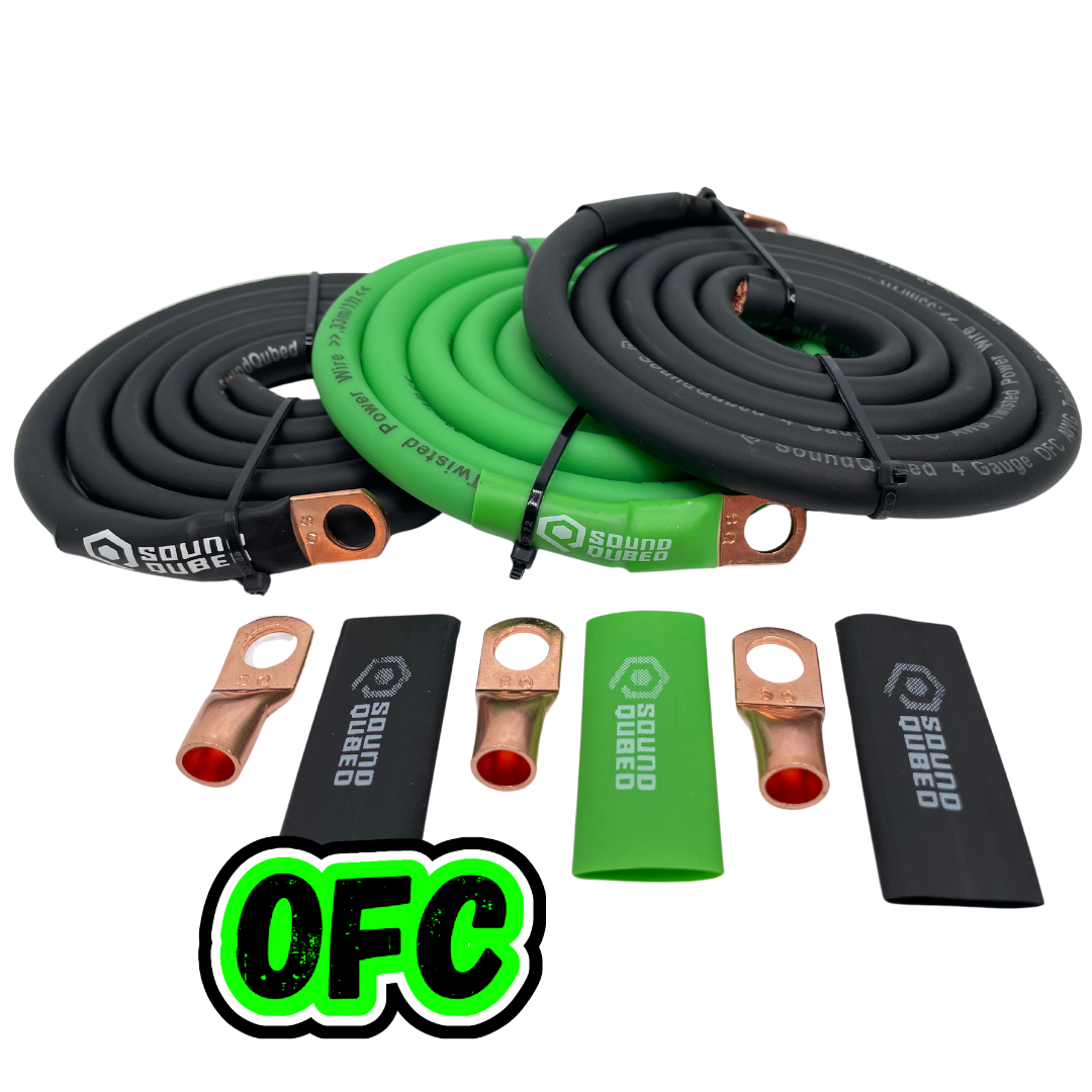 SoundQubed 4 Gauge Big 3 Upgrade Kit - OFC wire