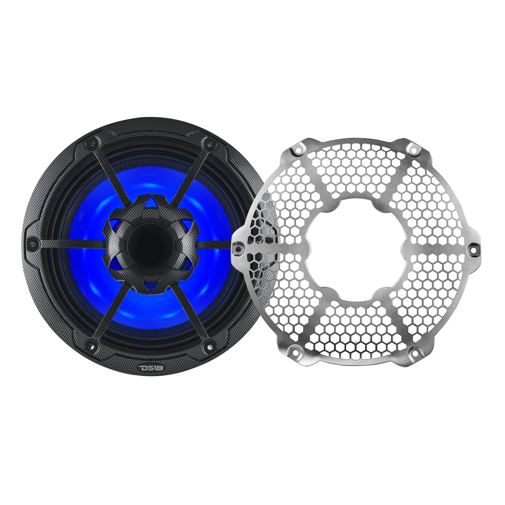 DS18 10” Marine 2-Way Hybrid Speaker with RGB LED, Compression Driver and Neodymium Magnet | 450W RMS 4-Ohm