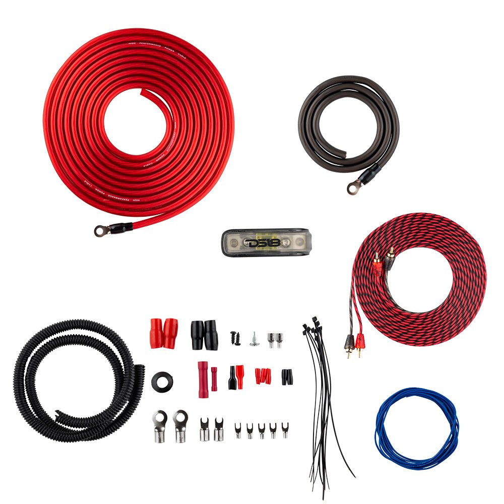 DS18 4-GA CCA Amplifier Installation Kit - RED