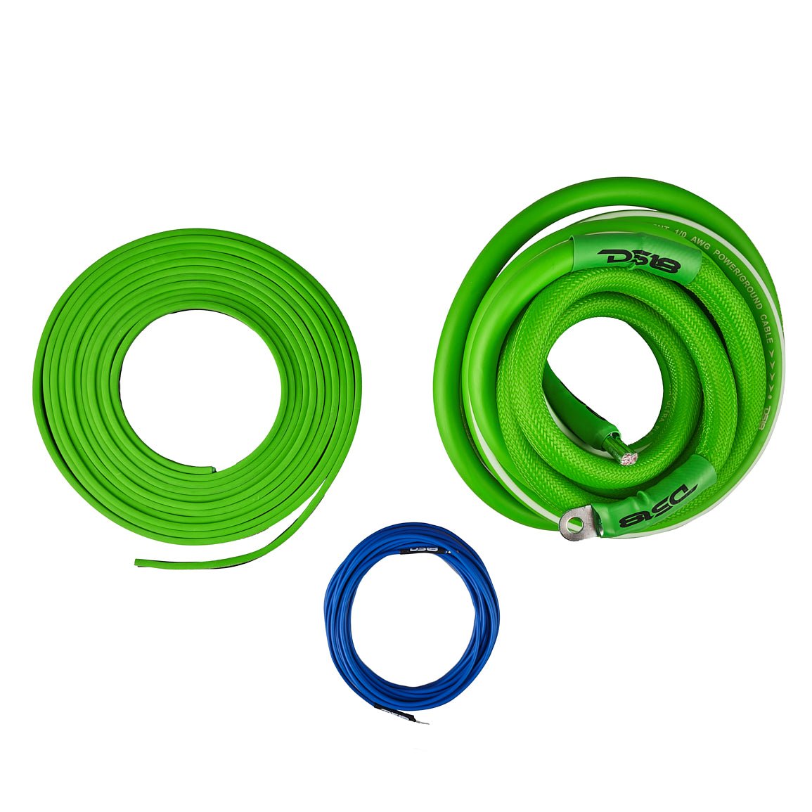 DS18 0-GA Amplifier Installation Wiring Kit - Green