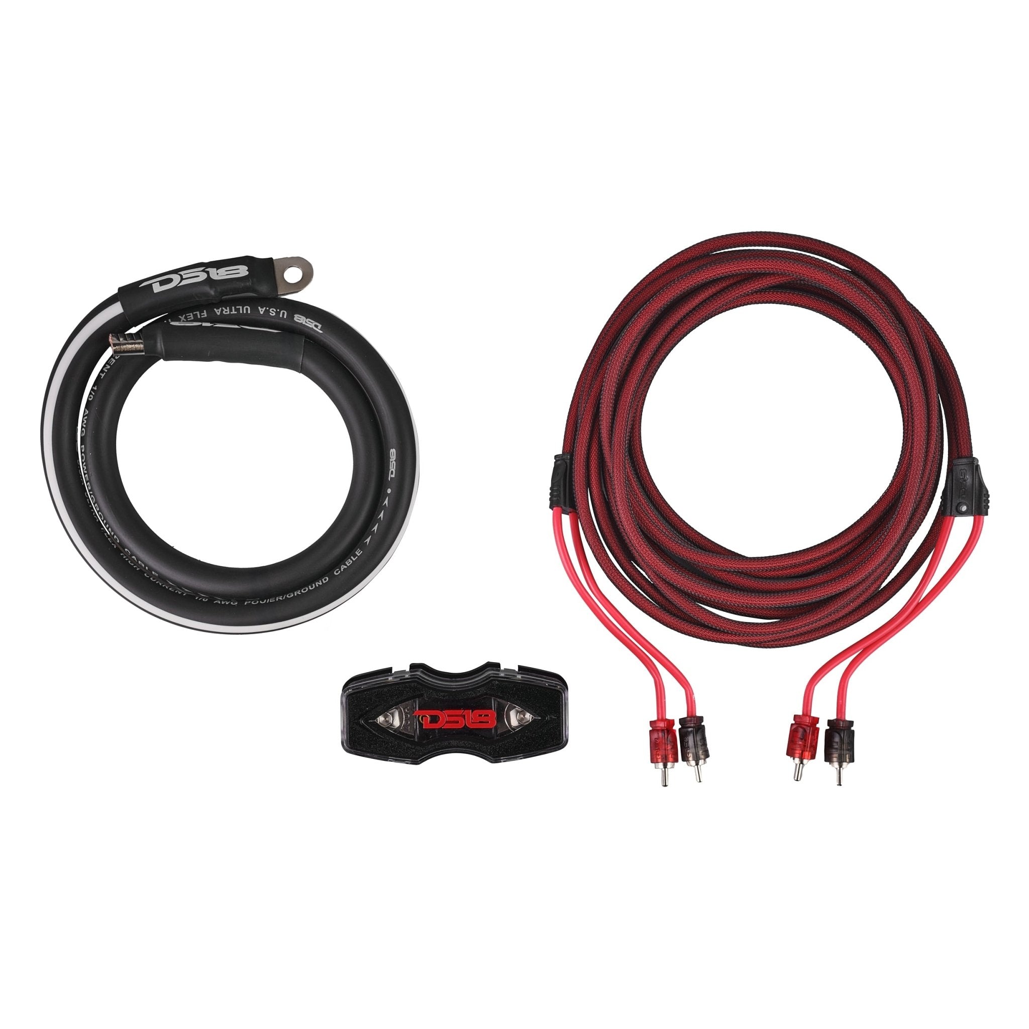 DS18 0-GA Amplifier Installation Wiring Kit - Red