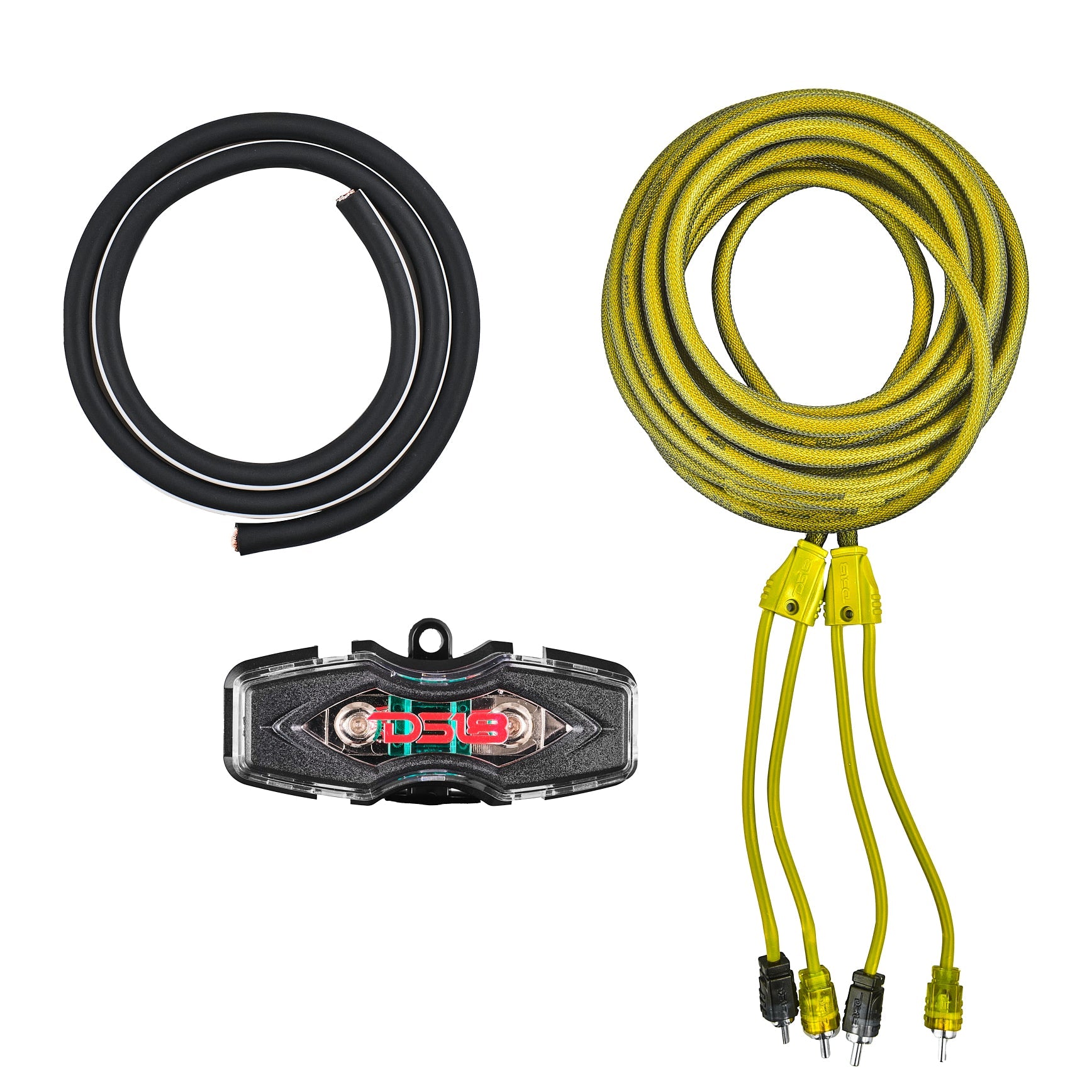 DS18 4-GA Amplifier Installation Wiring Kit - Yellow
