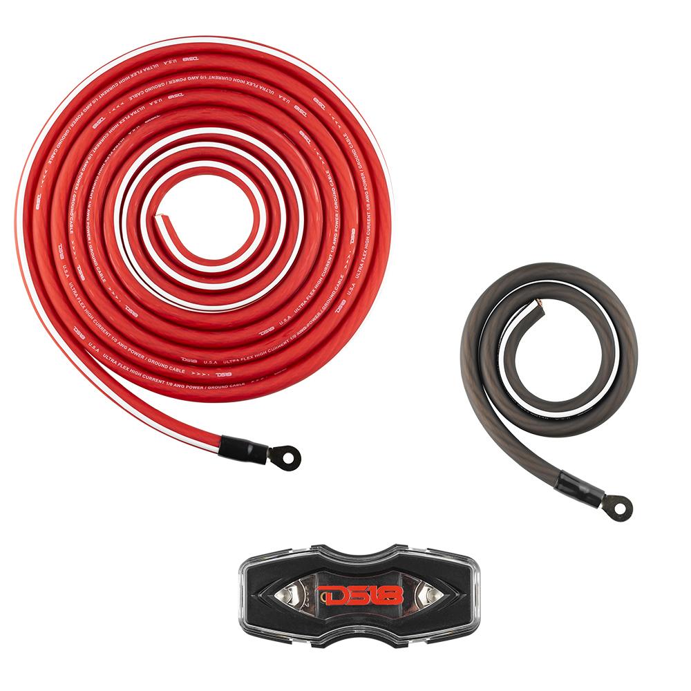 DS18 4-GA CCA Amplifier Installation Kit - RED