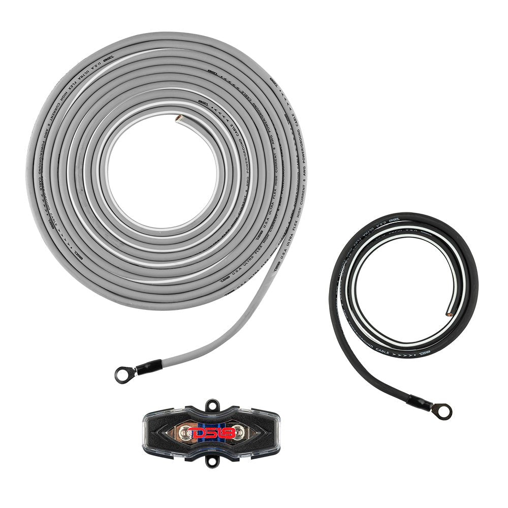 DS18 8-GA CCA Amplifier Installation Kit - SILVER
