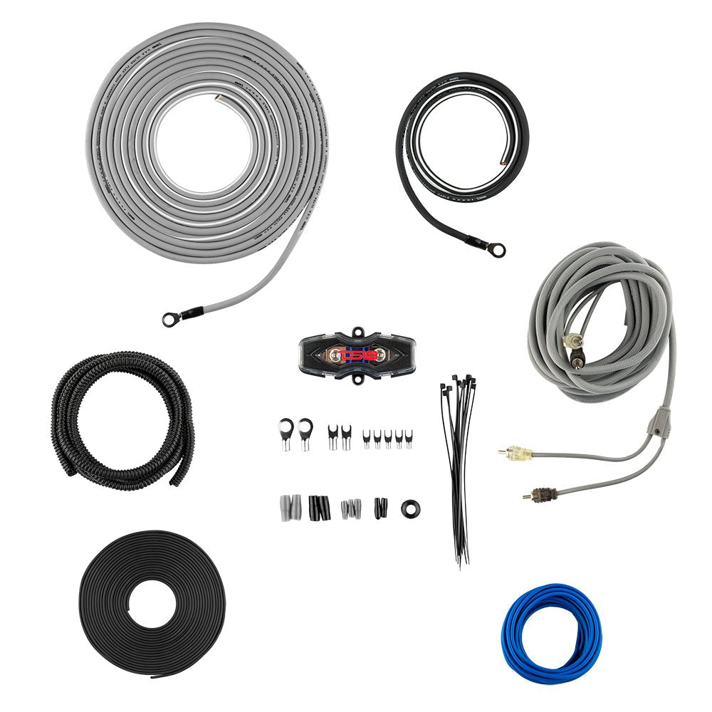 DS18 8-GA CCA Amplifier Installation Kit - SILVER