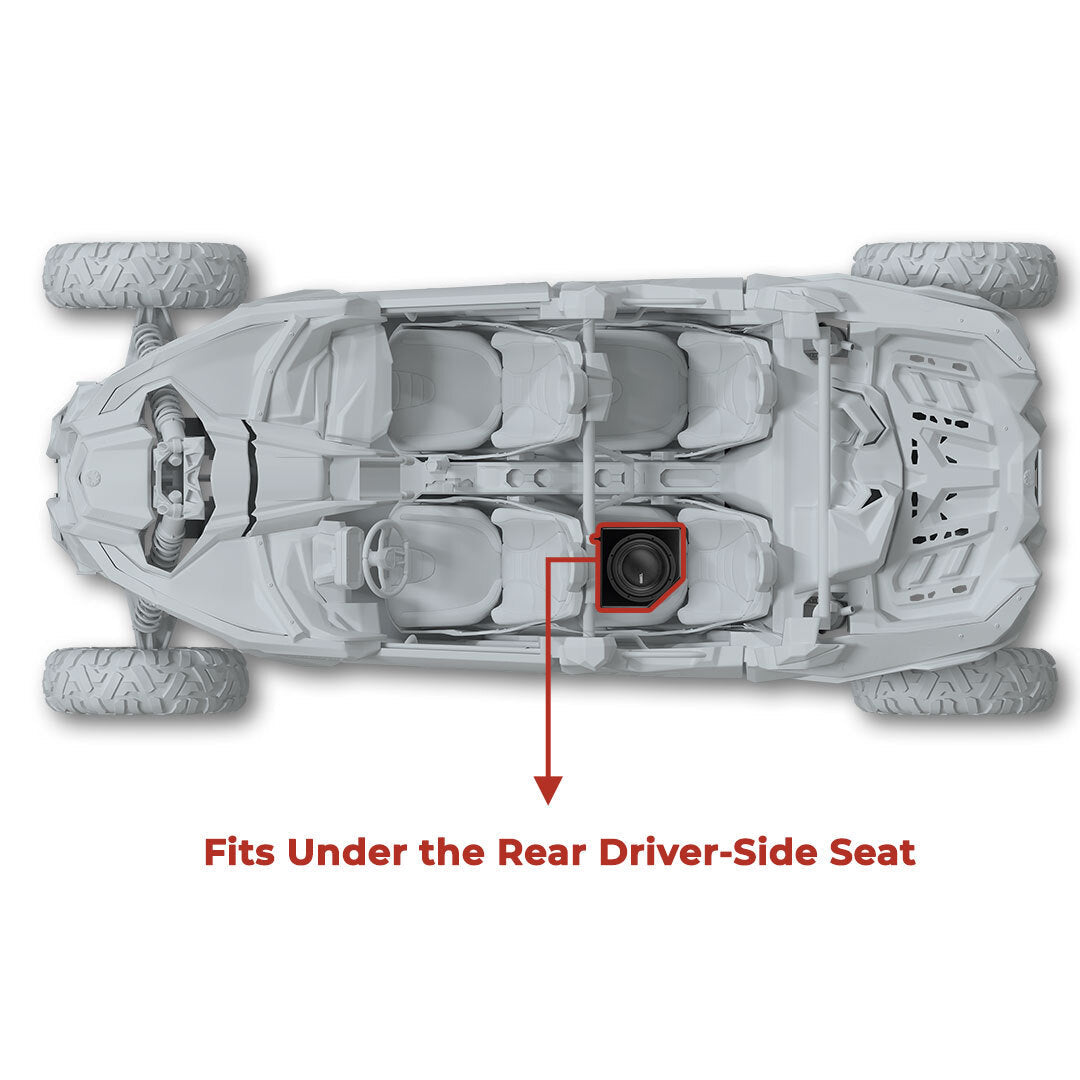 DS18 CA-X3BASS10LD/DB Can-Am 10” Under-Seat Subwoofer Enclosure for 4-Door Maverick X3 (2017-Up) - Rear Driver — view 2 of 5