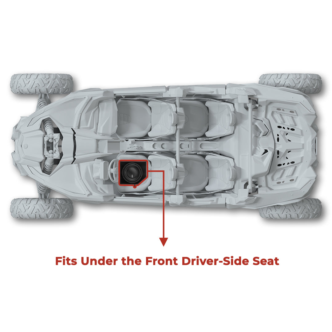 DS18 CA-X3BASS10LD/D Can-Am 10” Under-Seat Subwoofer Enclosure for 2-Door & 4-Door Maverick X3 (2017-Up) - Fro — view 2 of 5