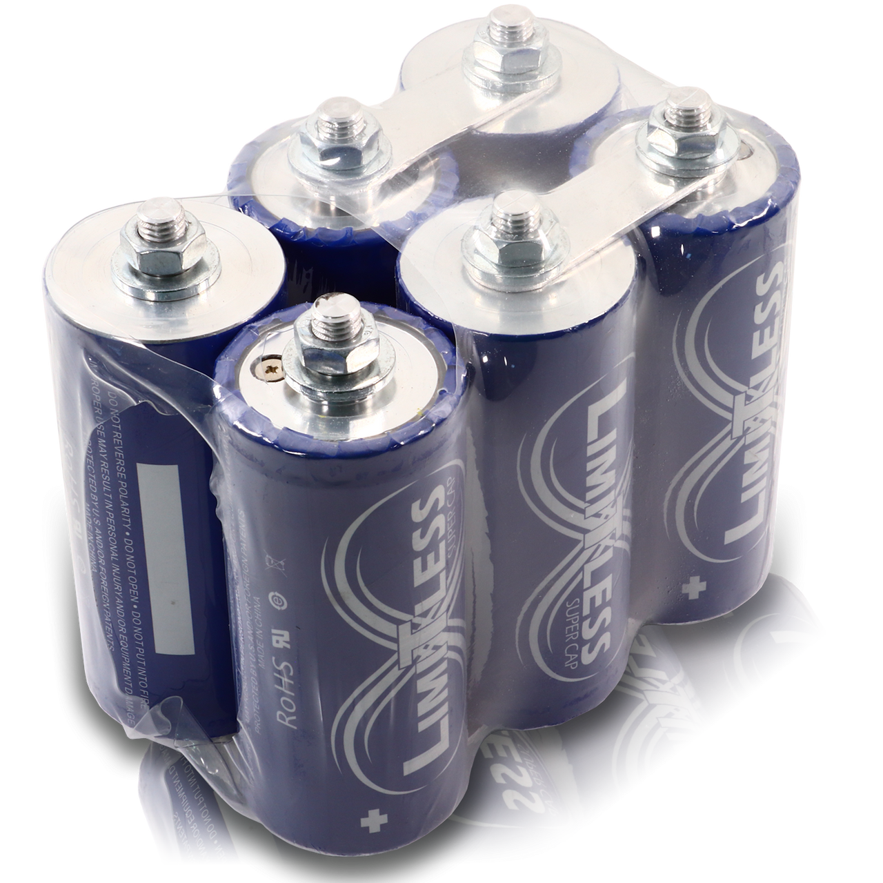 Limitless Lithium Super Caps 2.7V 3000F Ultracapacitor Bank of 6